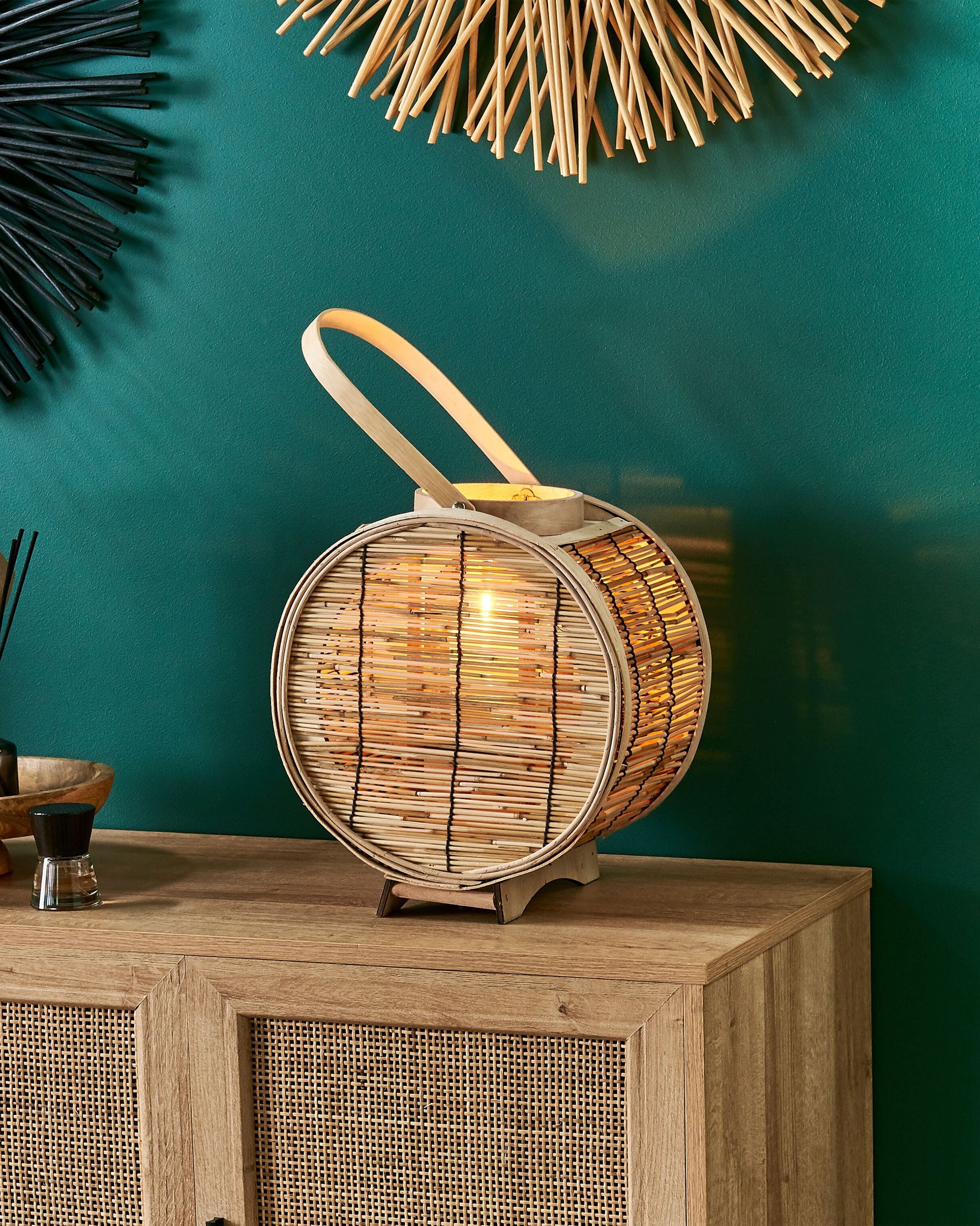 Lantern BISTAL Rattan 30 cm Natural