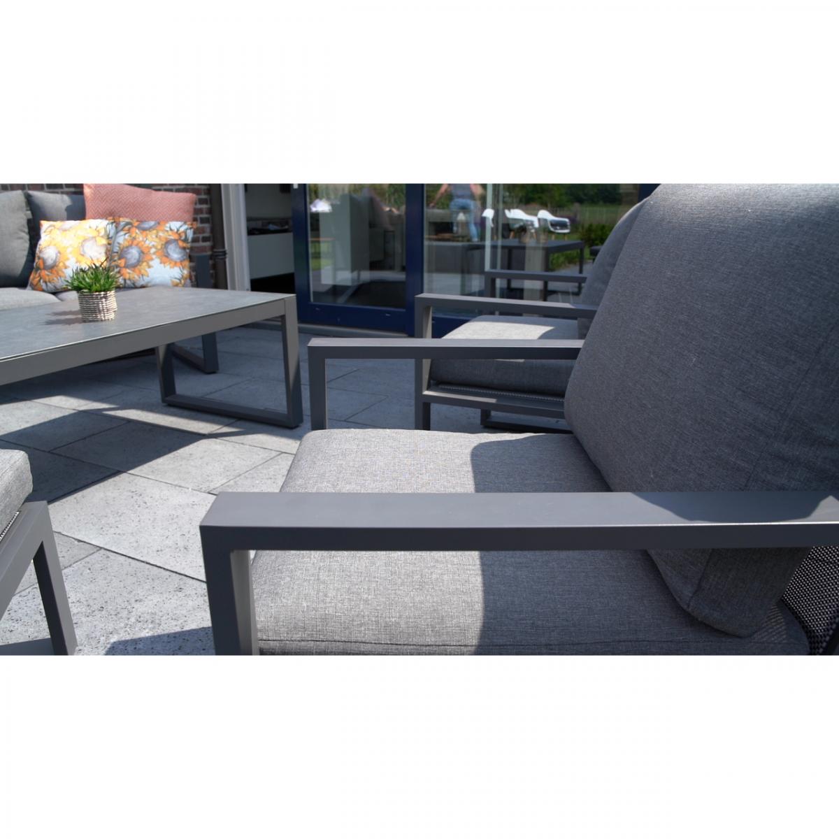 Lesli Living - Loungestoel Pina Colada nuance - antraciet