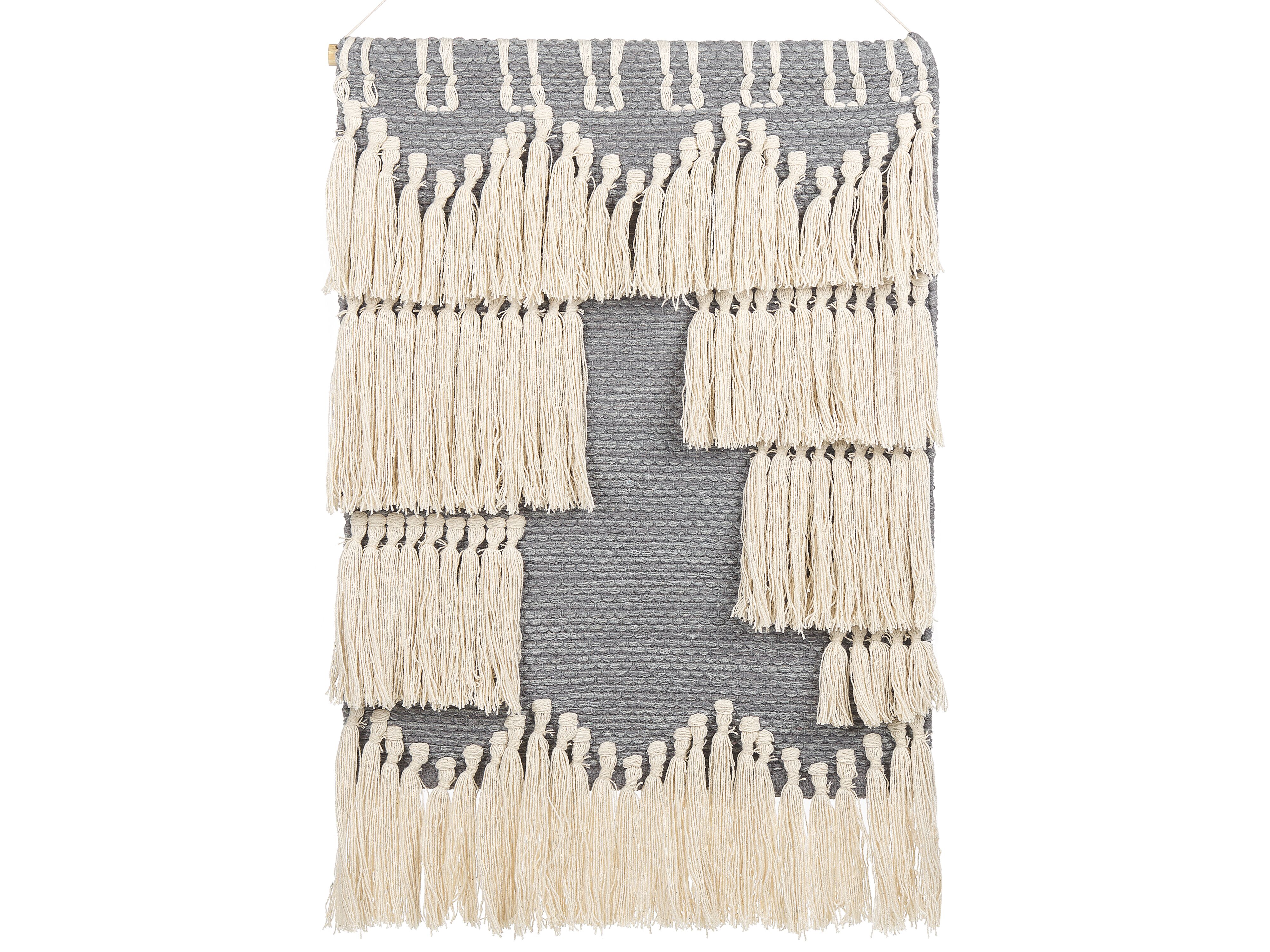 Fabric Wall Hanging MAHRI Cotton 106 cm Grey