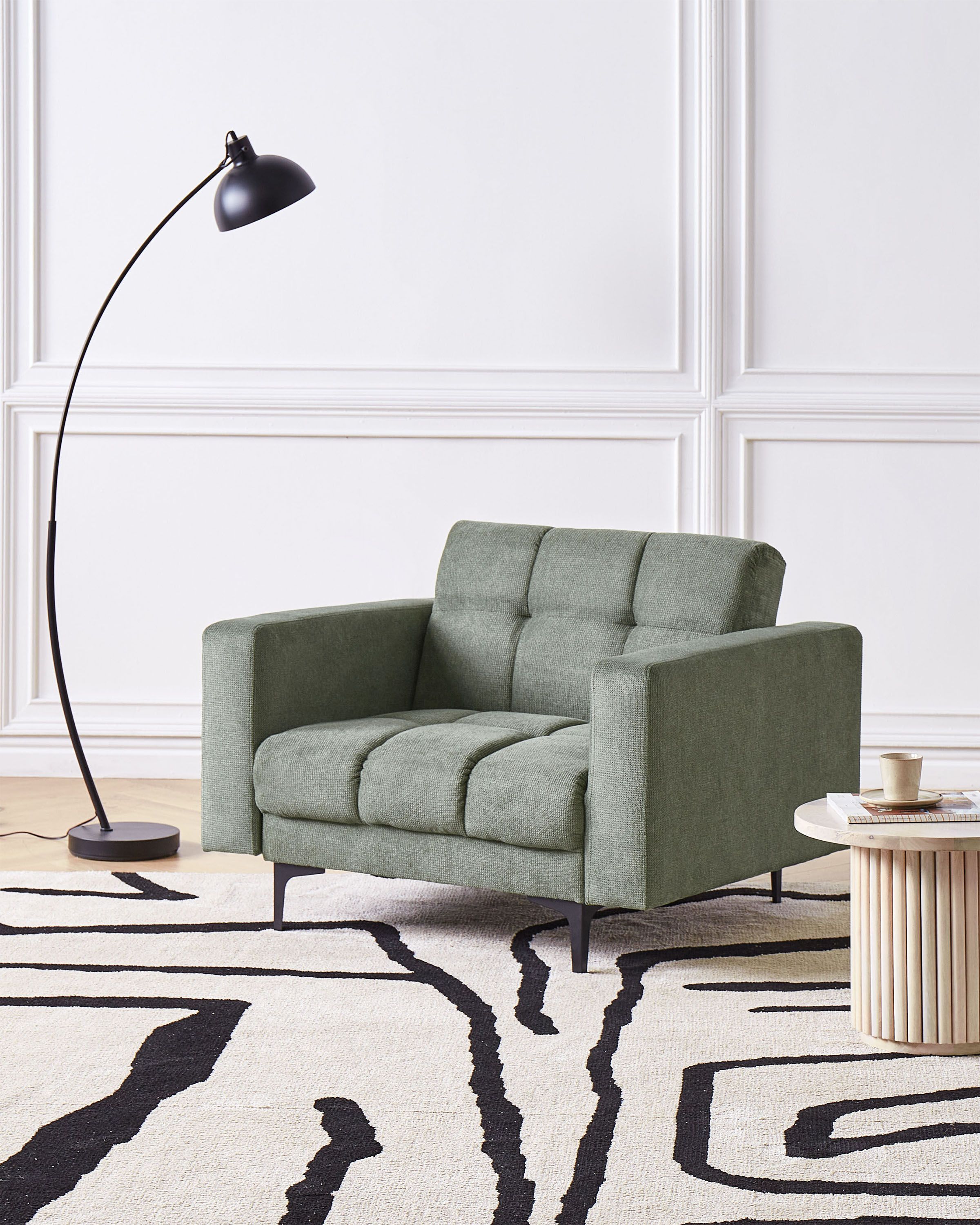 Armchair ALNES Fabric Dark Green