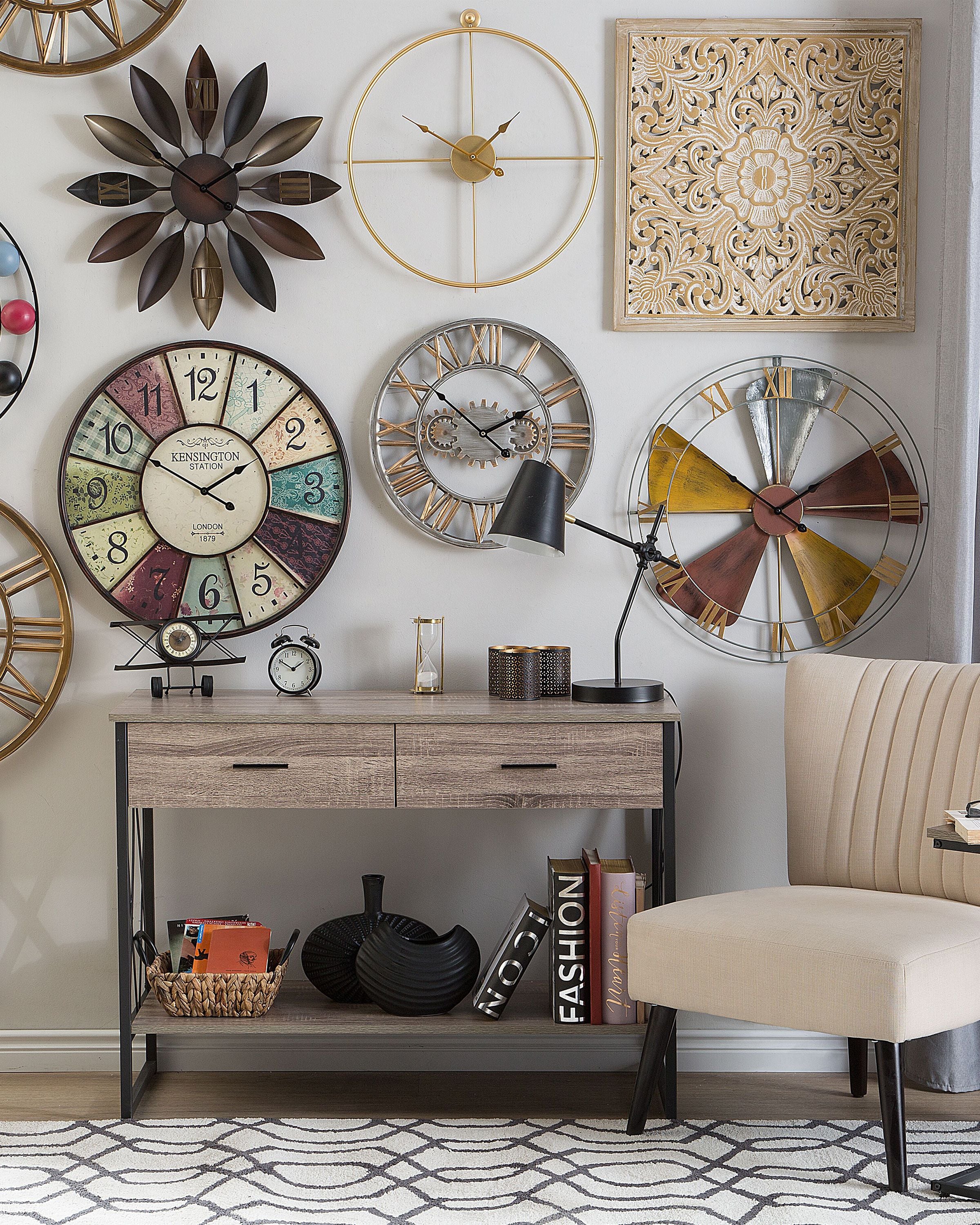 Wall Clock ZUCHWIL 50 cm Metal Gold