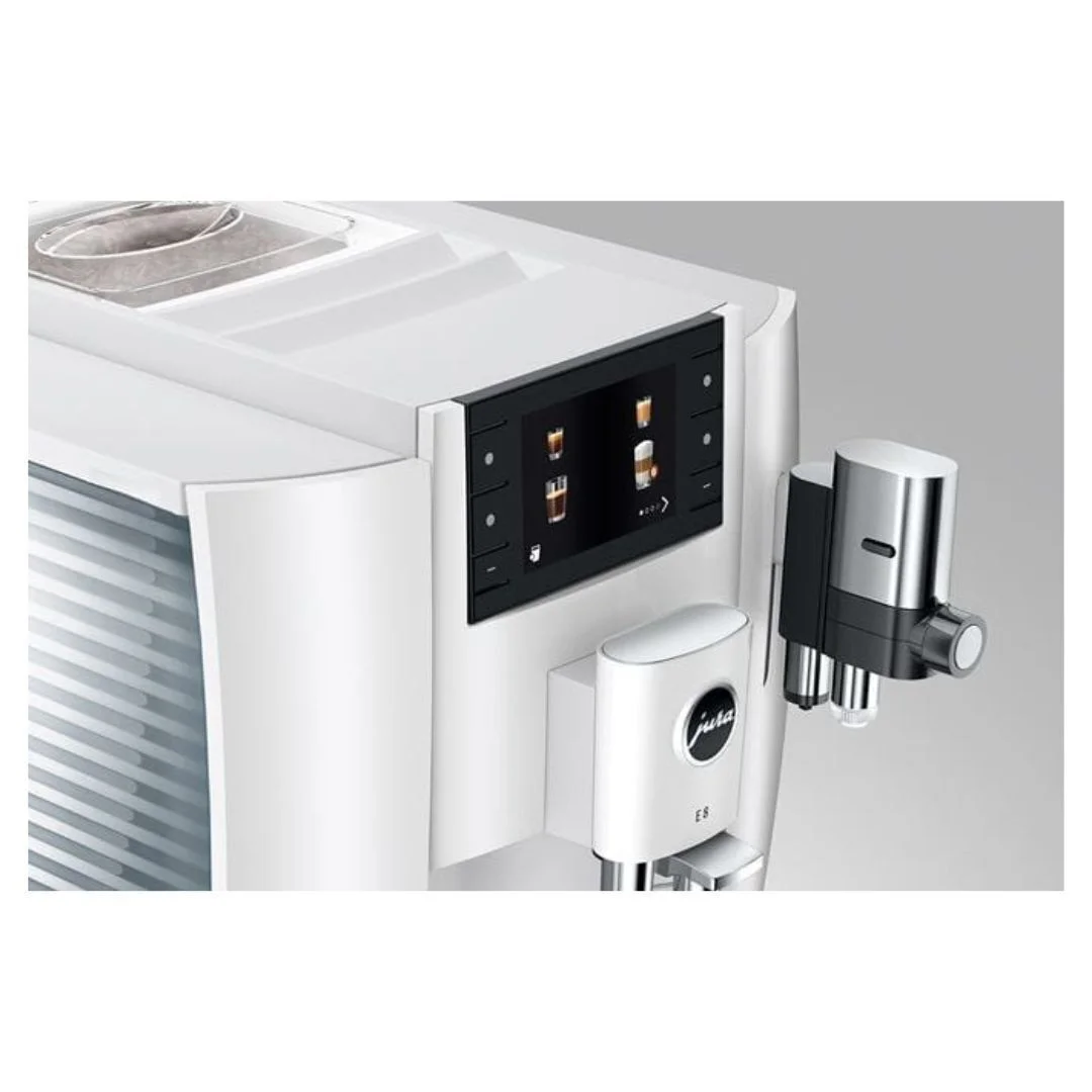 Jura E8 Automatic Espresso Machine | 17 Recipes | Piano White | 15683