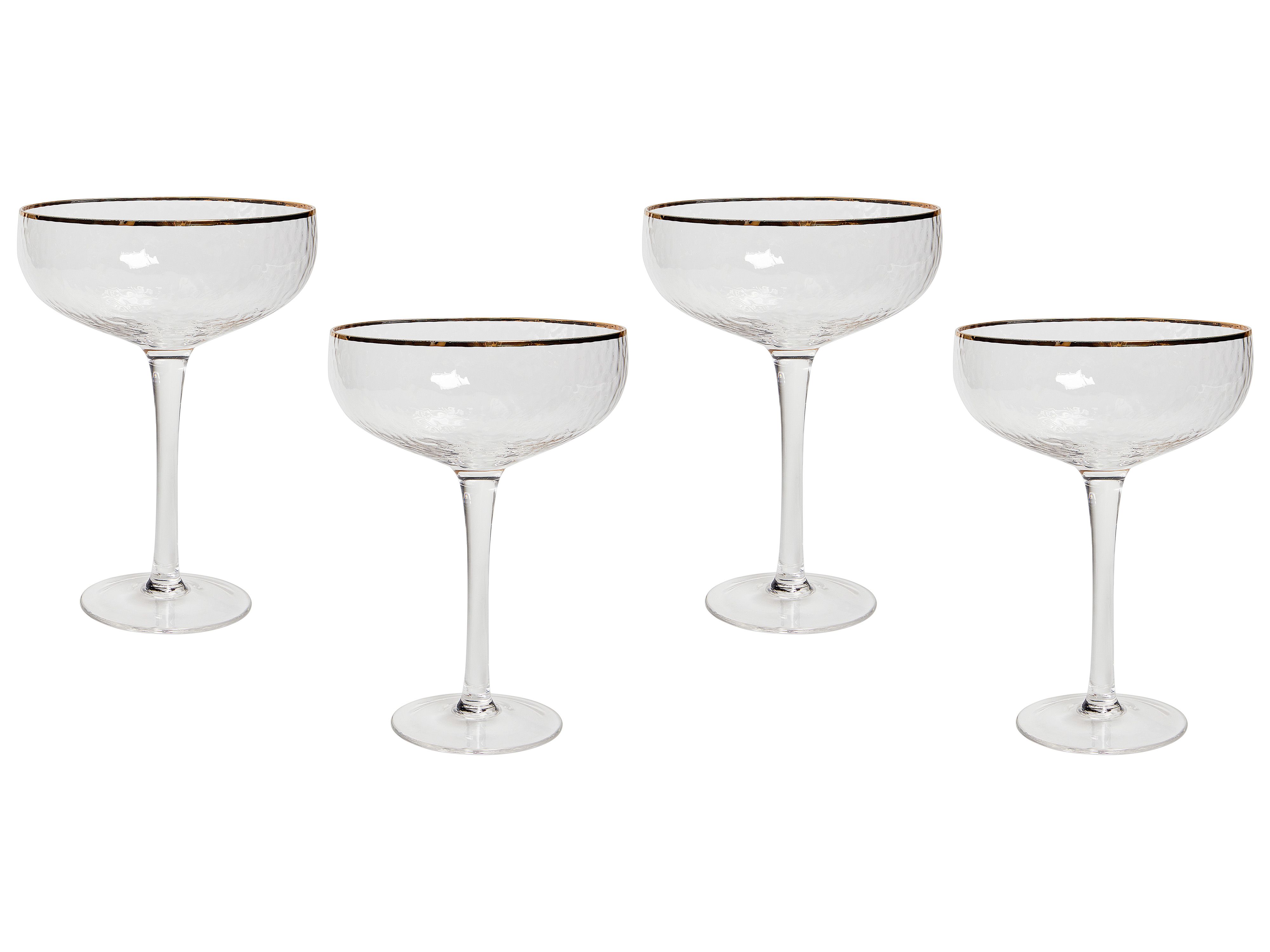 Set of 4 Champagne Saucers TOPAZ 450 ml Transparent