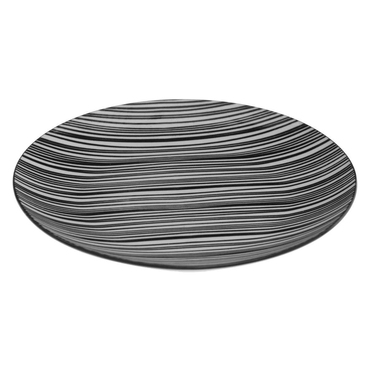 Dinnerware set "Bohemia" 18 pieces, Black & White