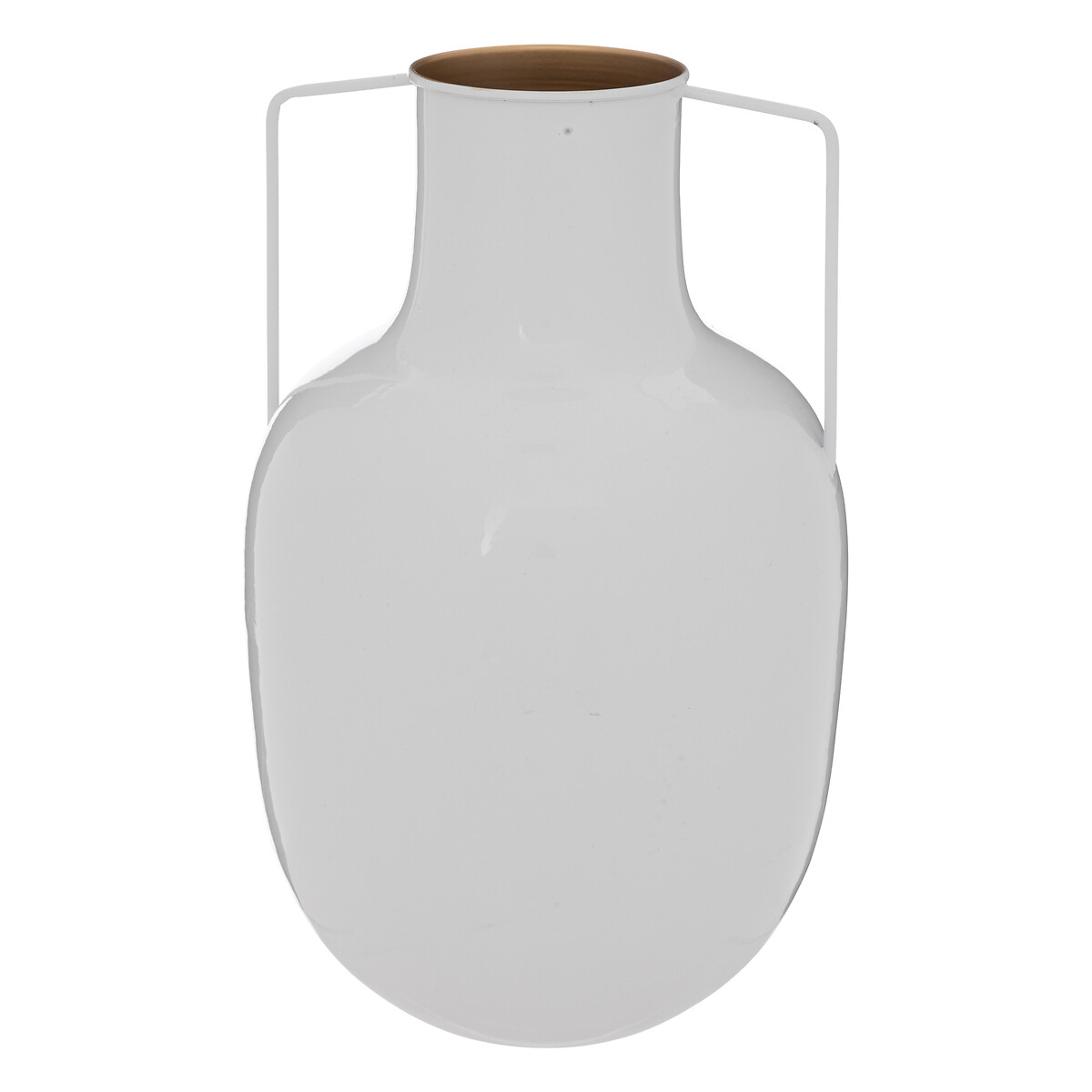 Vase Metal, white, h.30,5 cm
