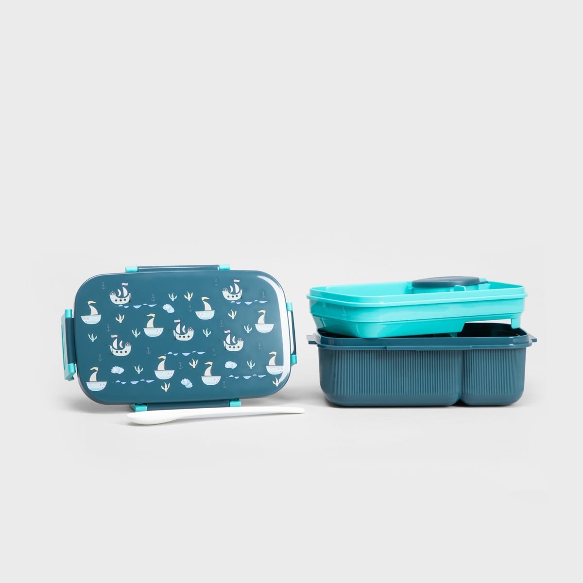 Zestaw lunchbox B2 CAIRO granatowy z kubkiem 1,8l + 0,5l