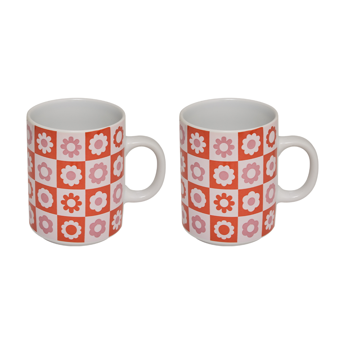 Set of 2 "Bloomorama" mugs 360ml Atmosphera x Cha Cha Pop
