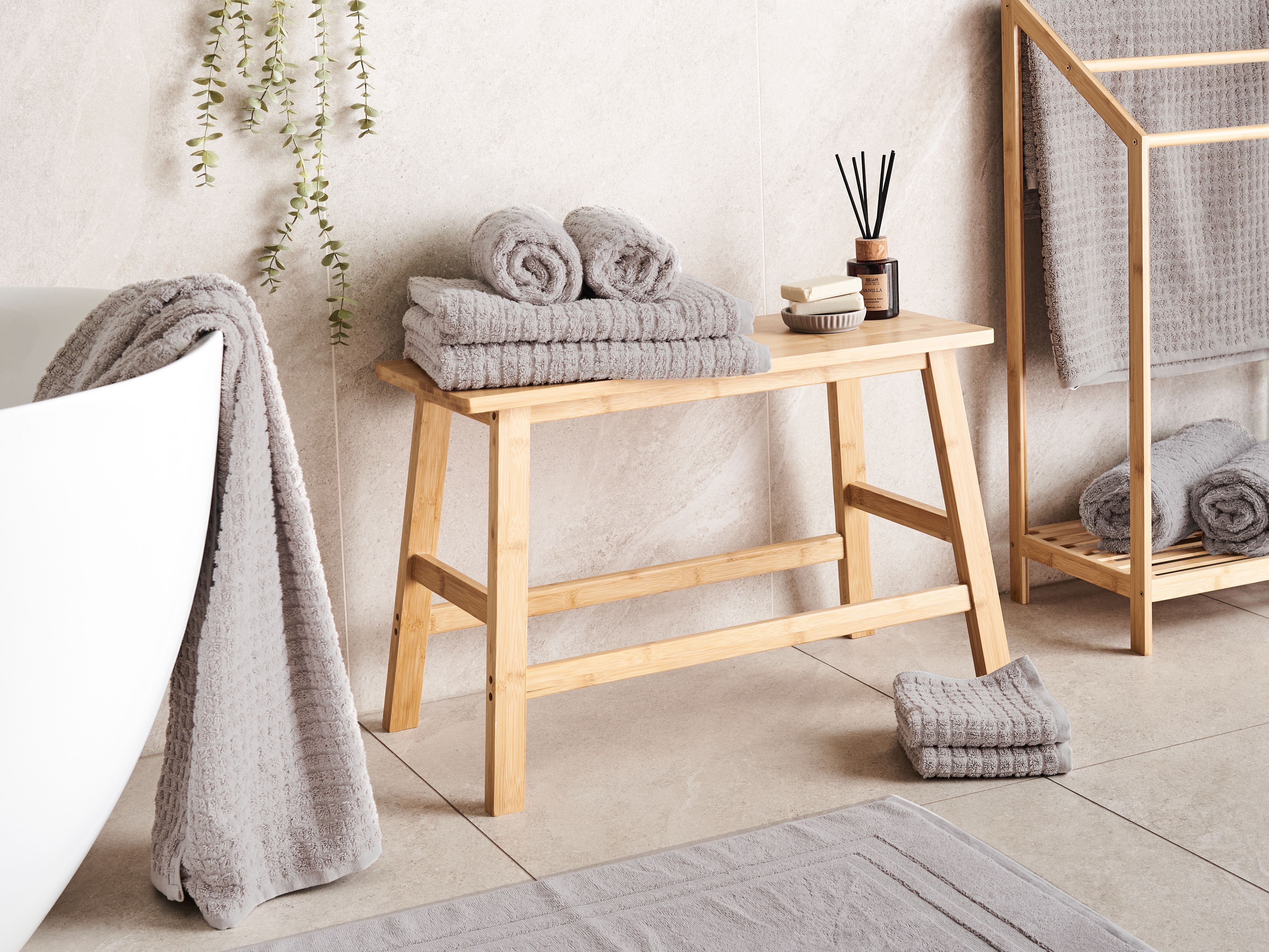 Set of 11 Towels ATAI Cotton Light Grey