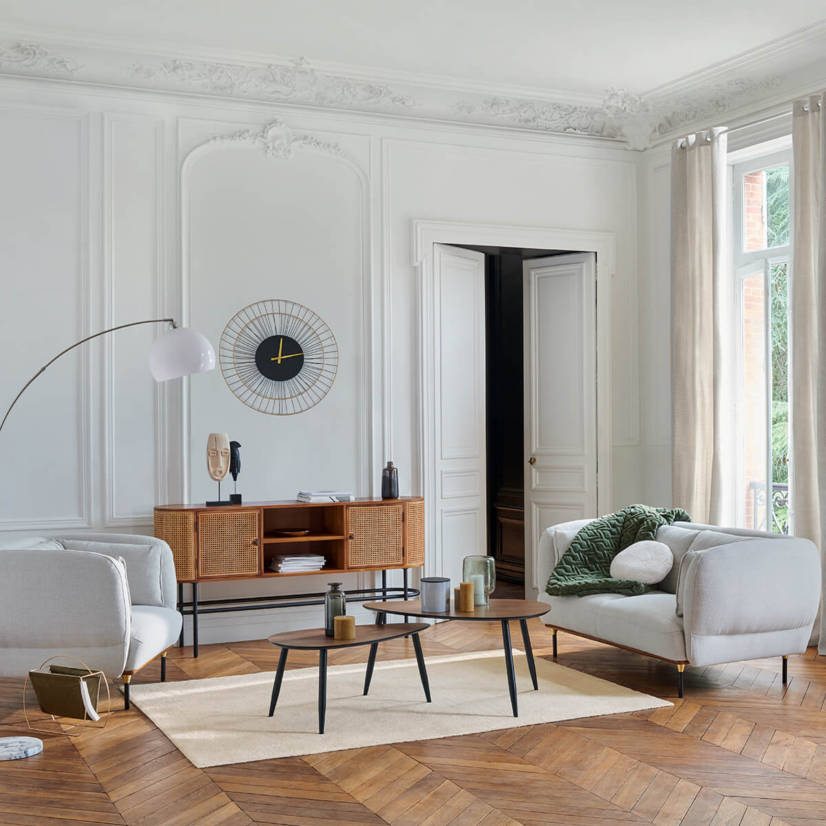 Sofa "Is&eacute;e" 2-seater, Mouse Grey