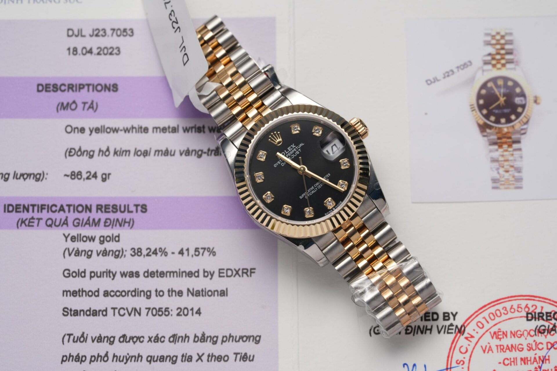 Rolex Best Replica Watches DateJust Gold Wrapped Black Dial 31mm - Elite Watch Atelier