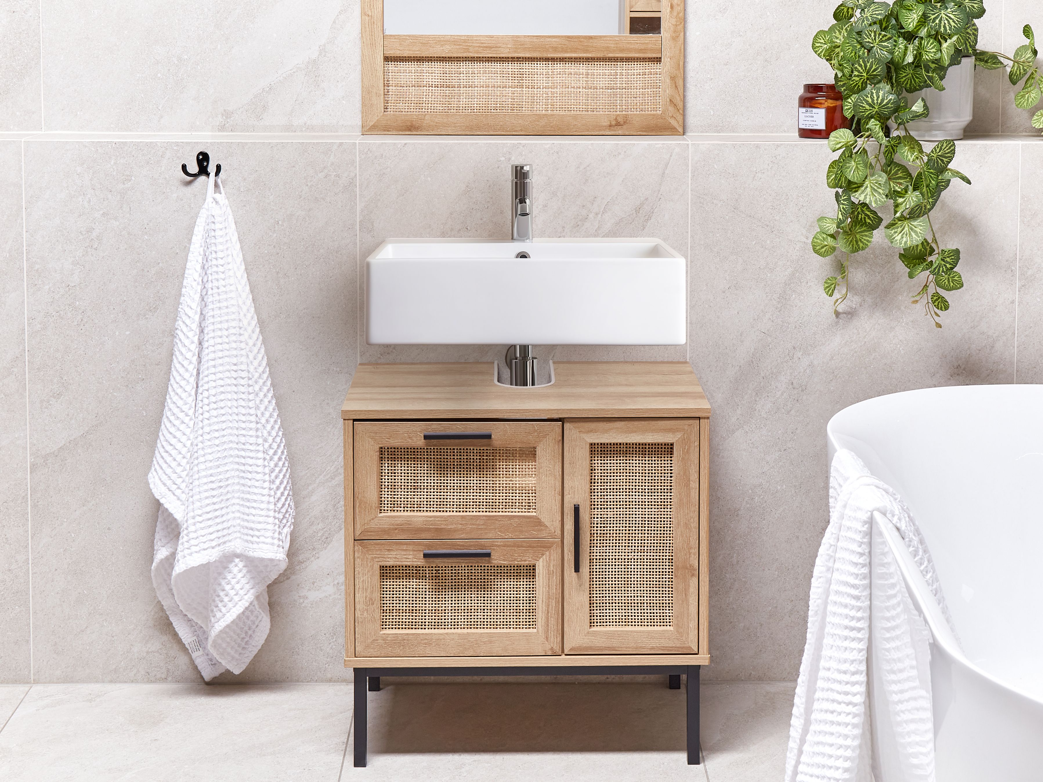 Vanity Unit ROSELL 60 cm Light Brown