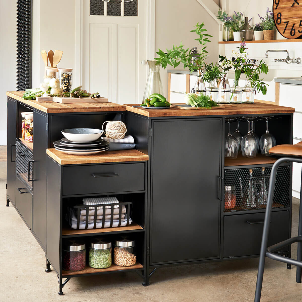 2-door Buffet "Cierna" Black, 140x85 cm