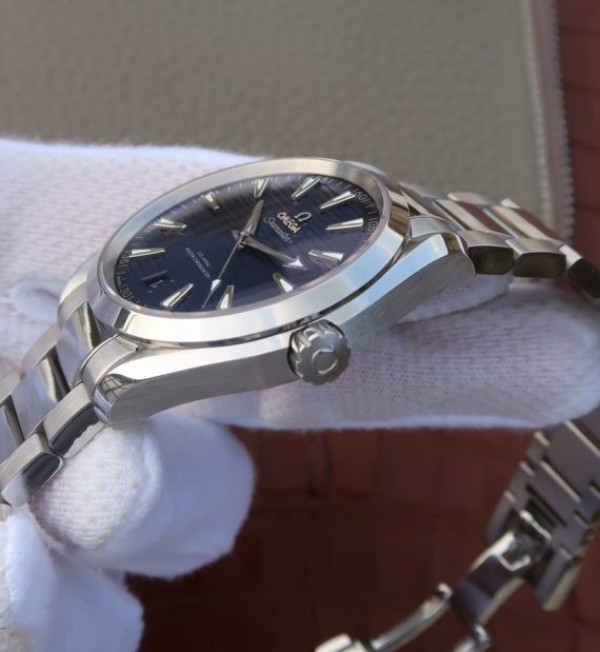 Replica Omega XF Seamaster Aqua Terra Master Blue Textured Dial SS Bracelet A8900 - Top club