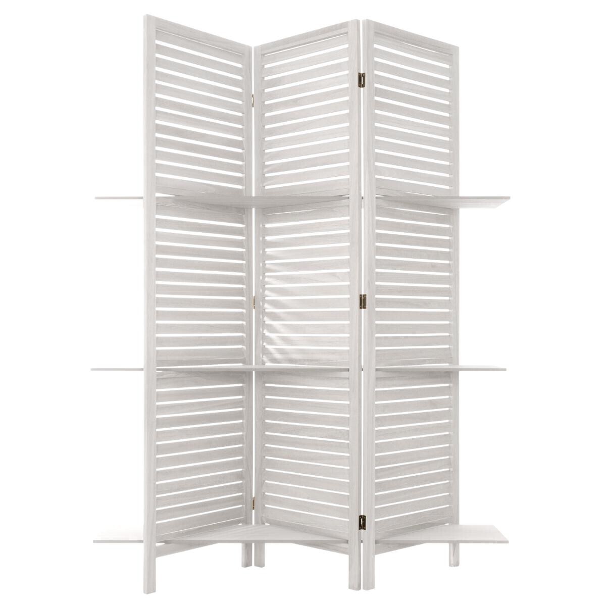 3-shelf folding screen White, H.170 cm