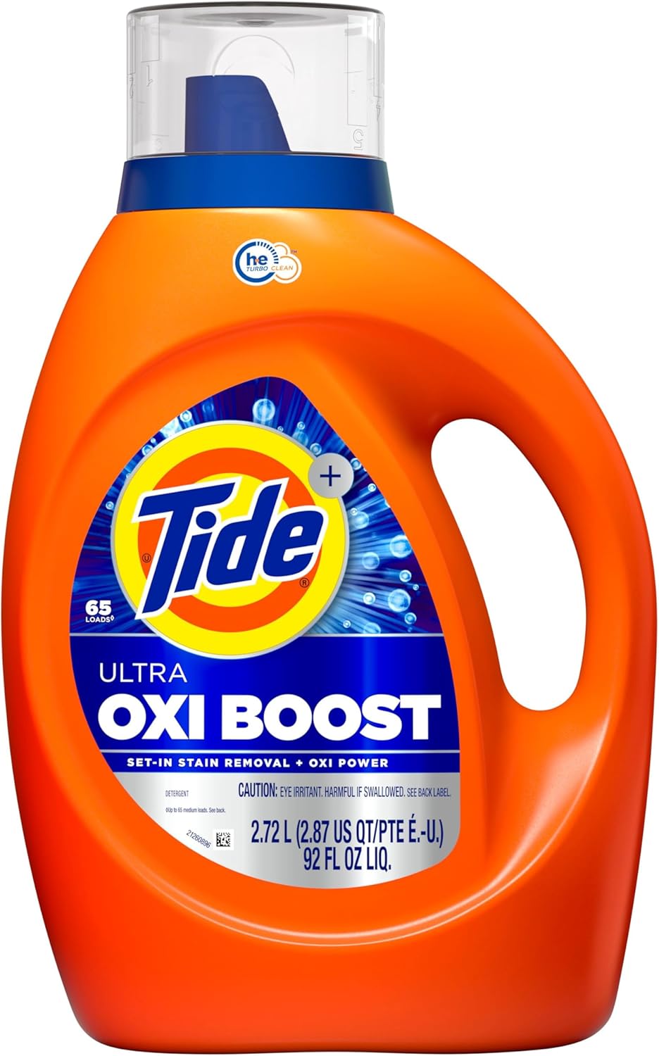 Tide Ultra Oxi Boost Liquid Laundry Detergent, 92 fl oz, 65 Loads