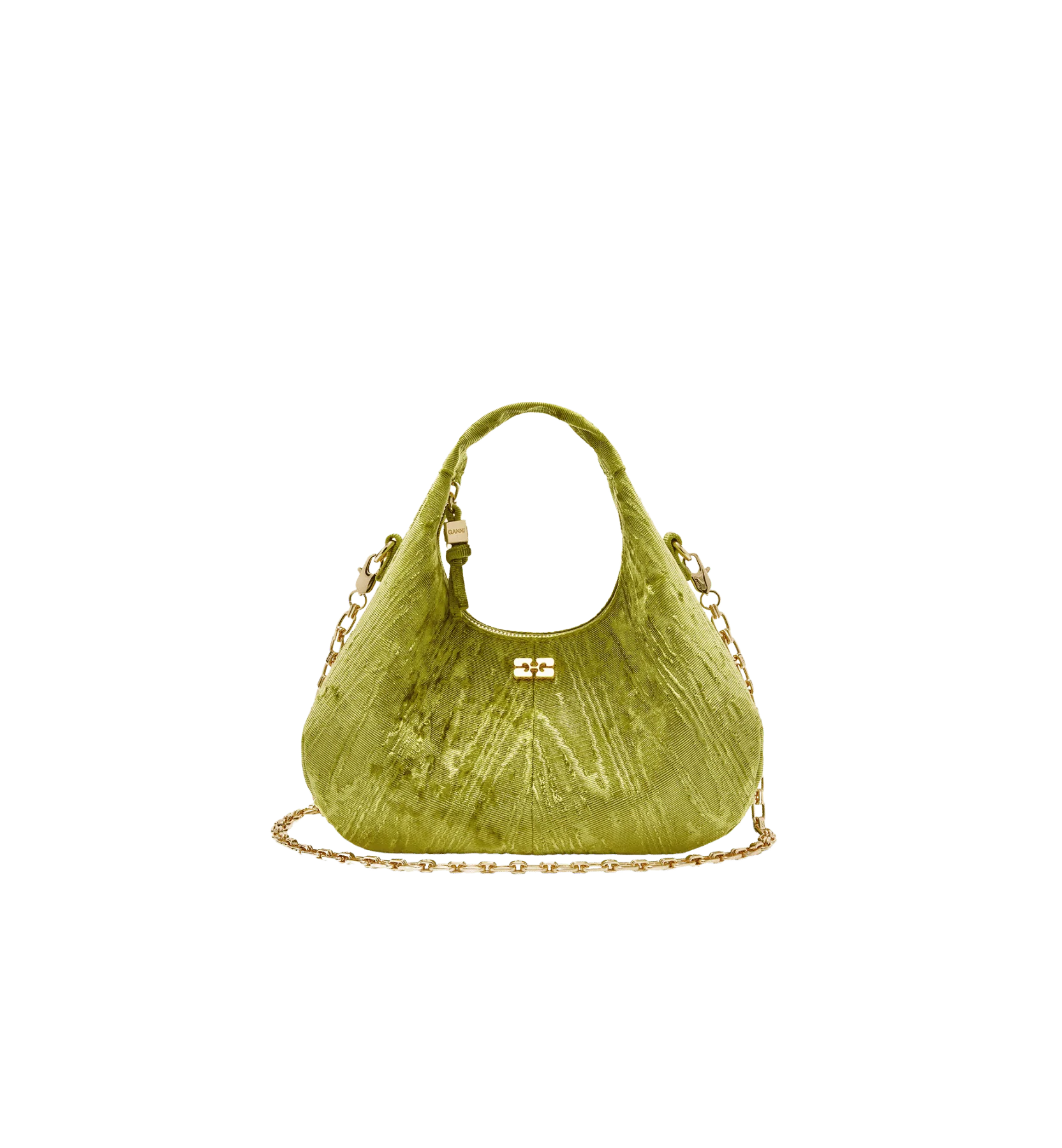 GANNI Hobo Mini Velvet Moire Bag