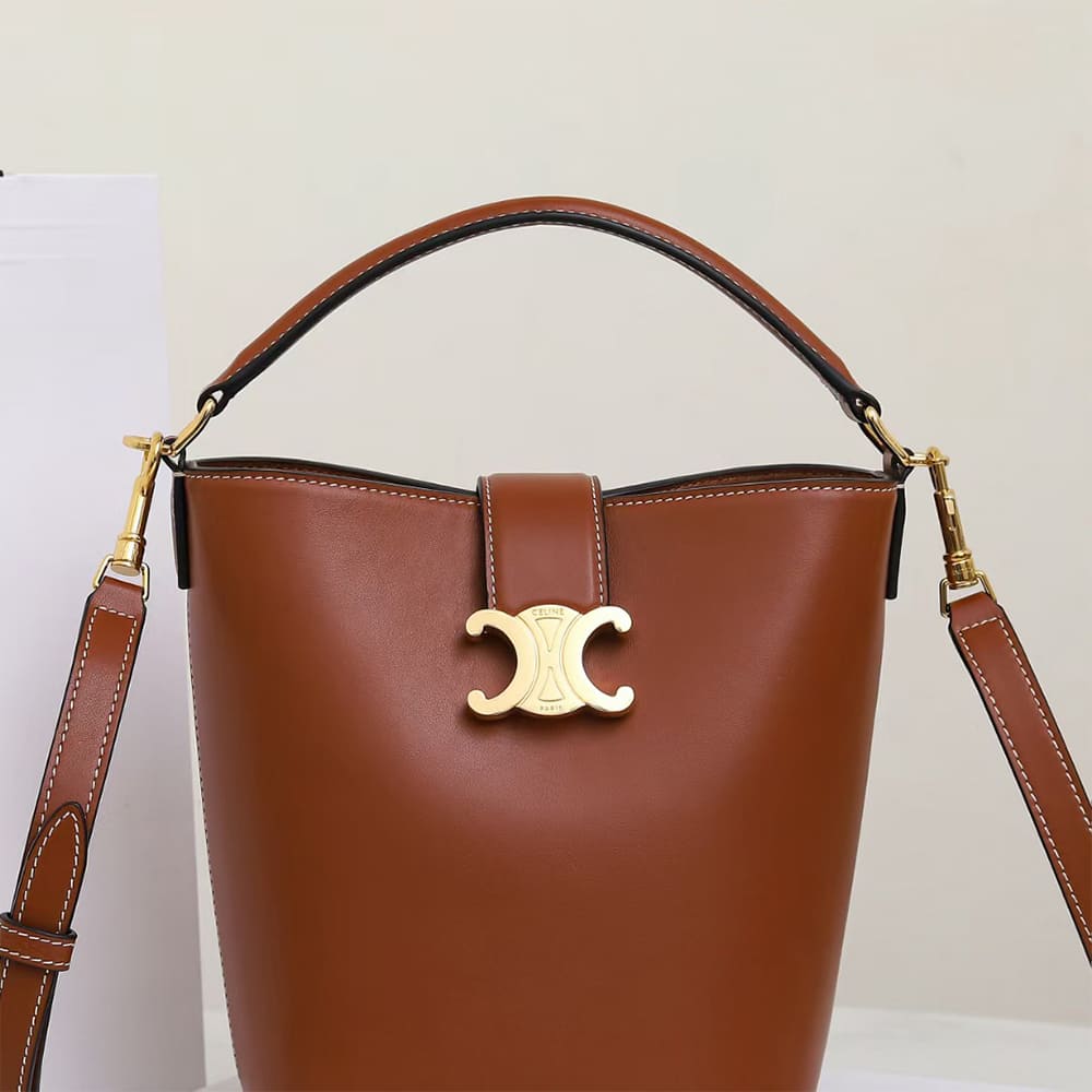CELINE SMALL BUCKET LOUISE IN SMOOTH CALFSKIN(HIGH-END GRADE)1:1High-quality replica