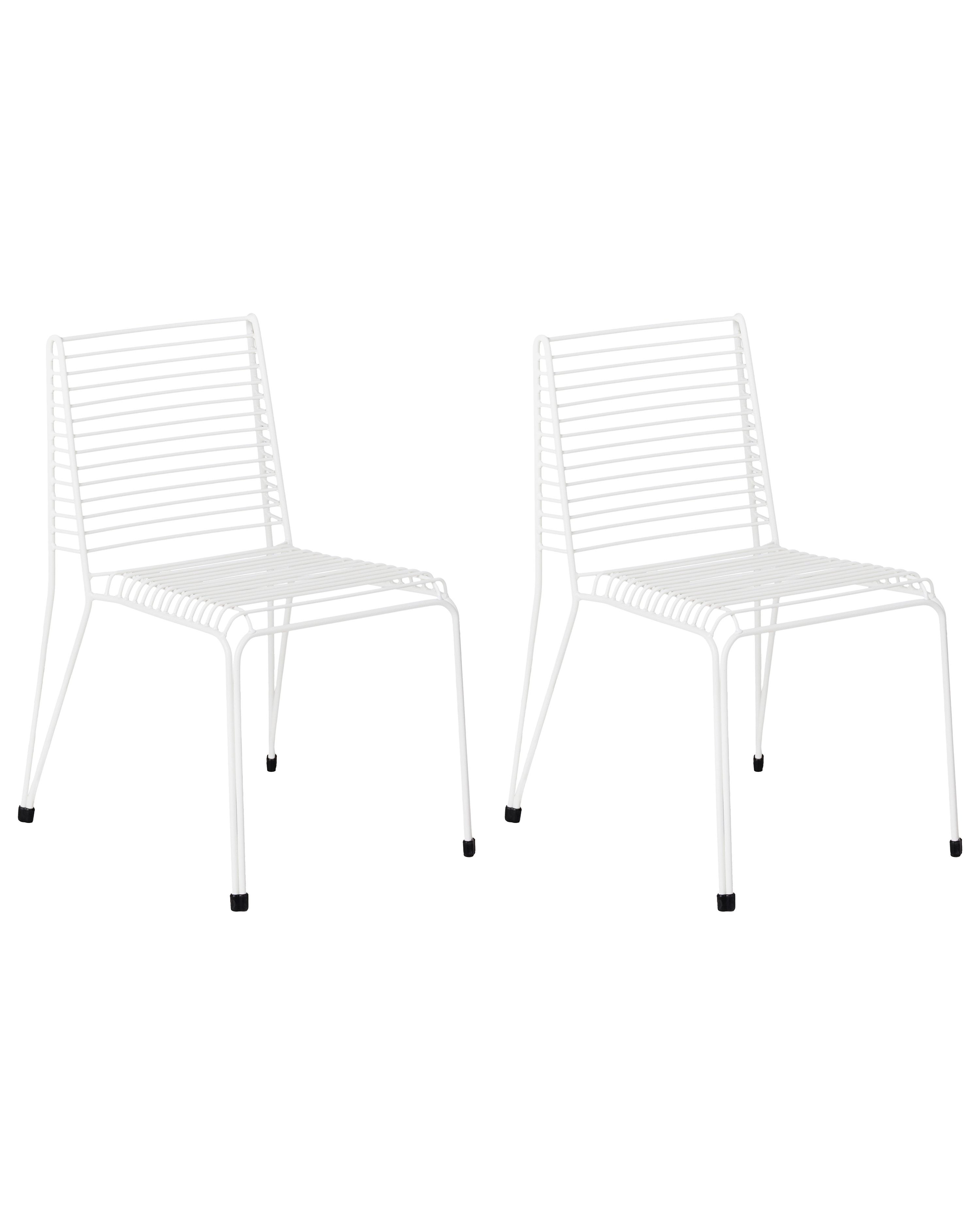 Set of 2 Garden Chairs CHIEVE Metal White