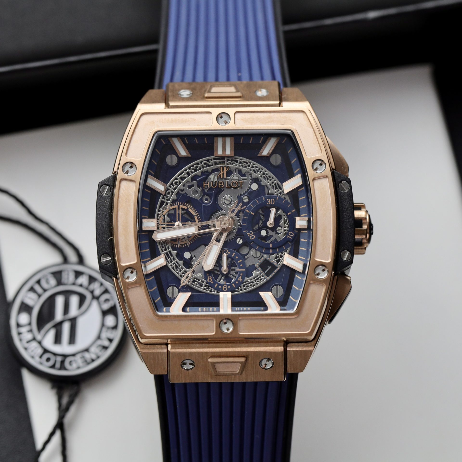 Hublot Replica Watch Spirit Of Big Bang King Gold Dial Blue 42mm - Top club
