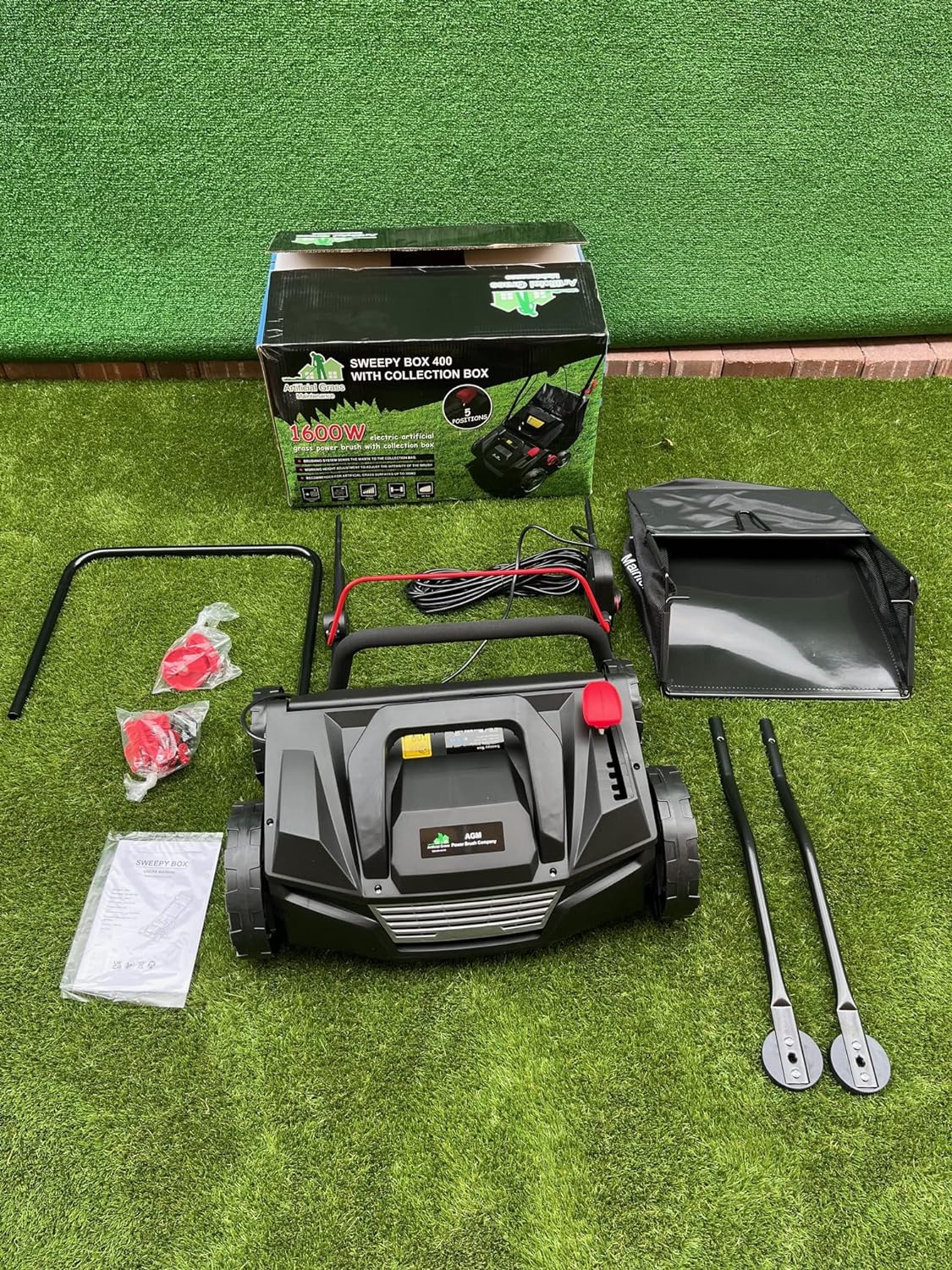 Forever Green Lawns Limited Artificial Turf Power Brush Sweeper, 50 L, 380mm, 110 Volts - Sweepy Box USA - Image 9 Forever Green Lawns Limited Artificial Turf Power Brush Sweeper, 50 L, 380mm, 110 Volts - Sweepy Box USA - Image 9