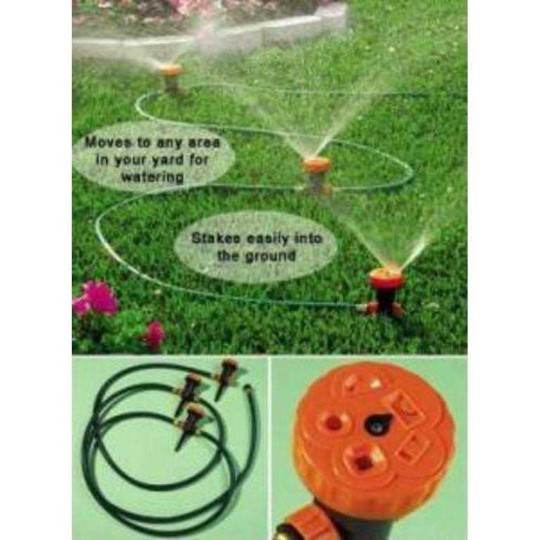Domestify Portable Sprinkler Set - 3 Heads, 5 Spray Settings - Image 3 Domestify Portable Sprinkler Set - 3 Heads, 5 Spray Settings - Image 3