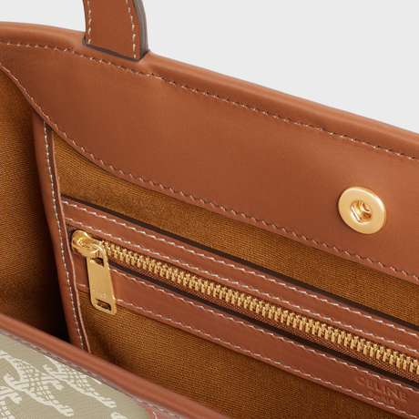 Replicate SMALL CABAS IN TRIOMPHE CANVAS AND CALFSKIN GREGE(1:1 replica)1:1High-quality replica