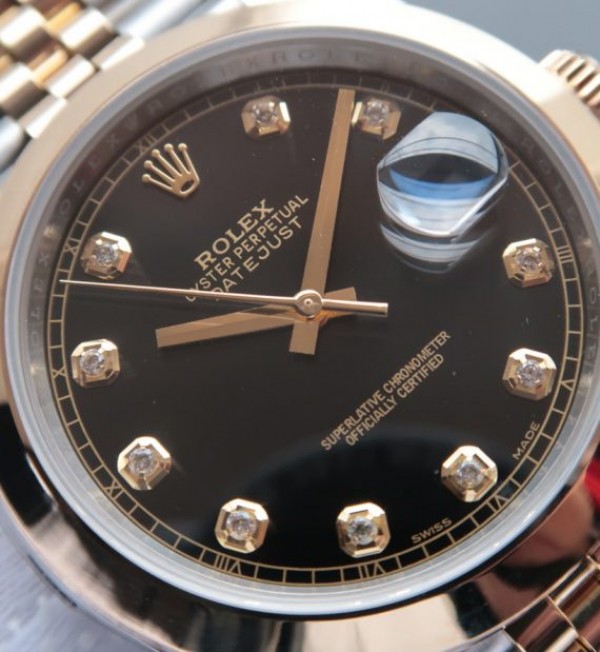 Replica Rolex DateJust 41mm 126303 Noob YG Polished Bezel Black Dial SS/YG Bracelet A2836 - Top club