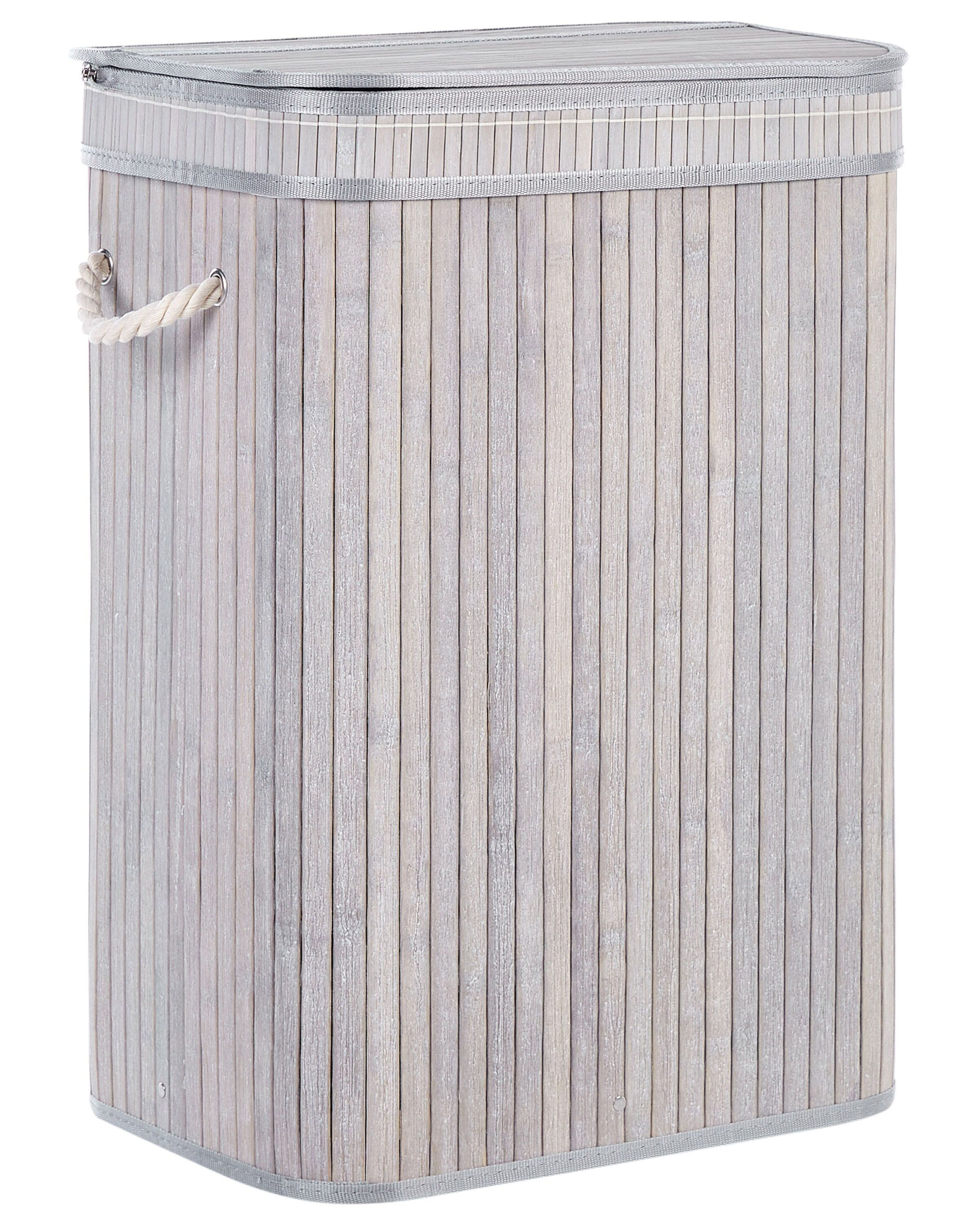 Laundry Basket KALUTARA Bamboo Grey