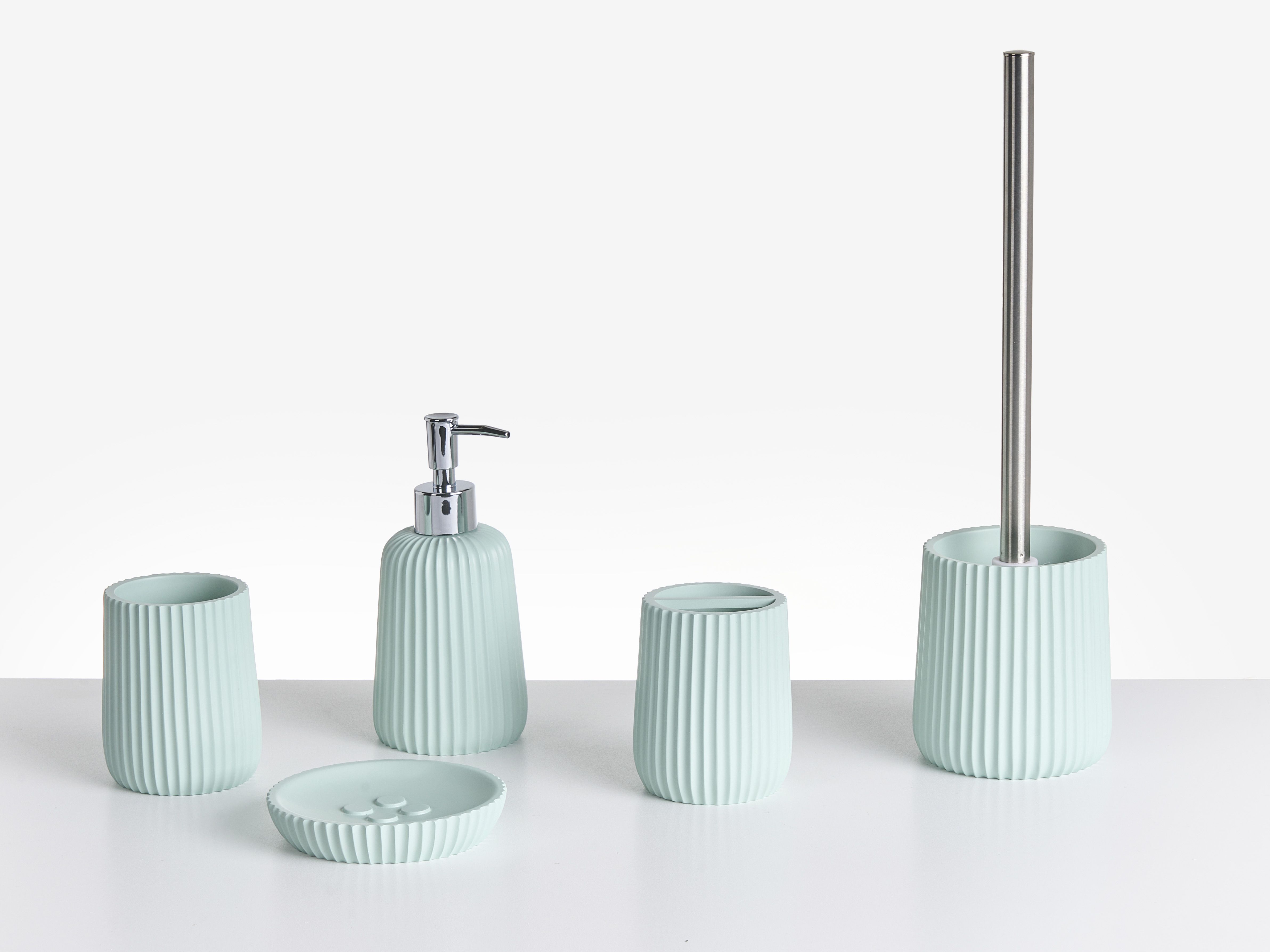 5-Piece Bathroom Accessories Set POZUZO Mint Green