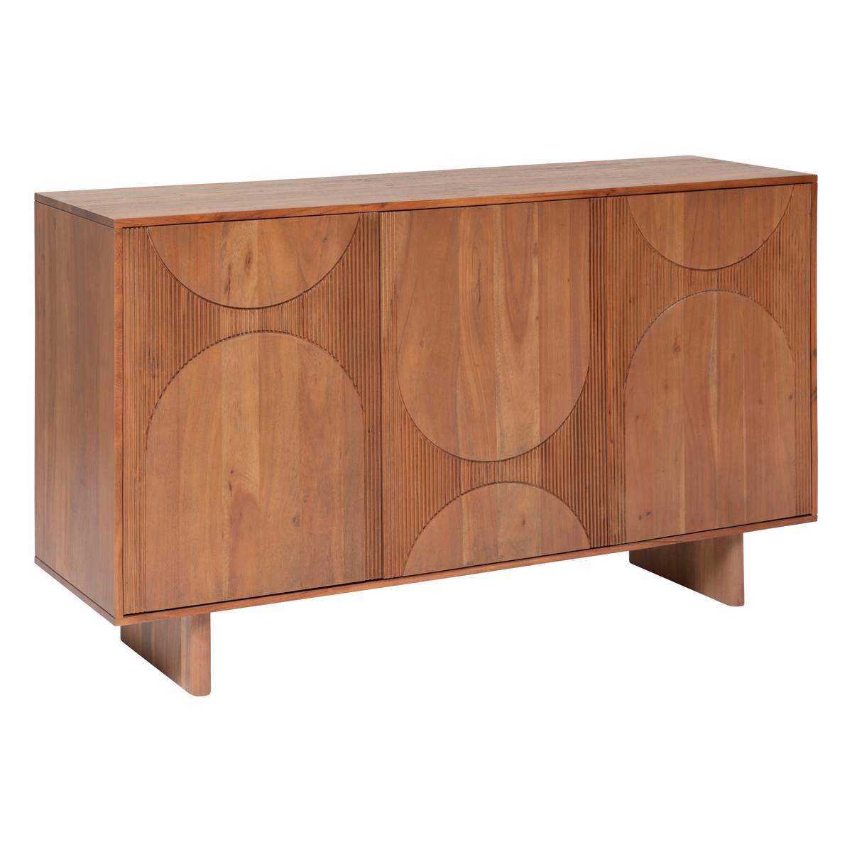 3-door buffet "Nanda" Acacia, Brown, 150x90.5 cm