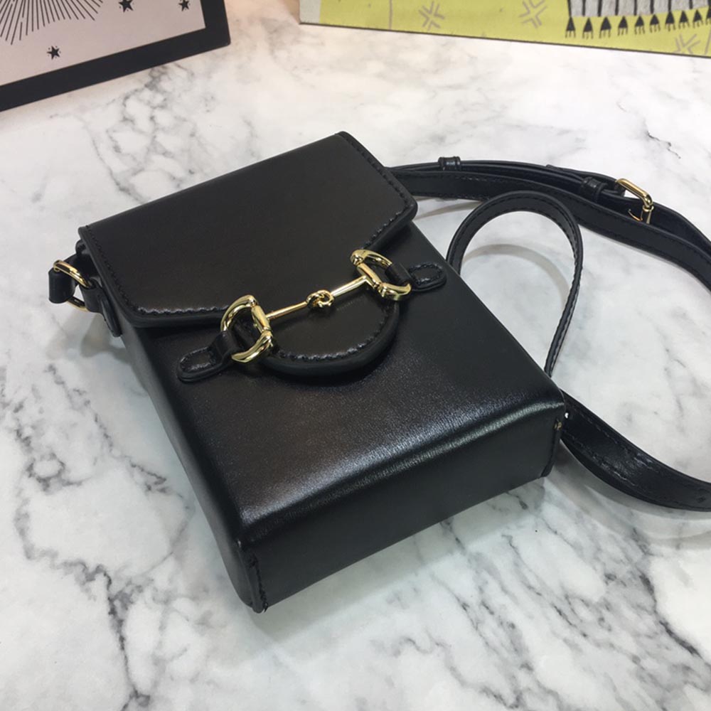 Replica Gucci Horsebit 1955 Mini Bag 625615 Blk/Red/Brown1:1High-quality replica