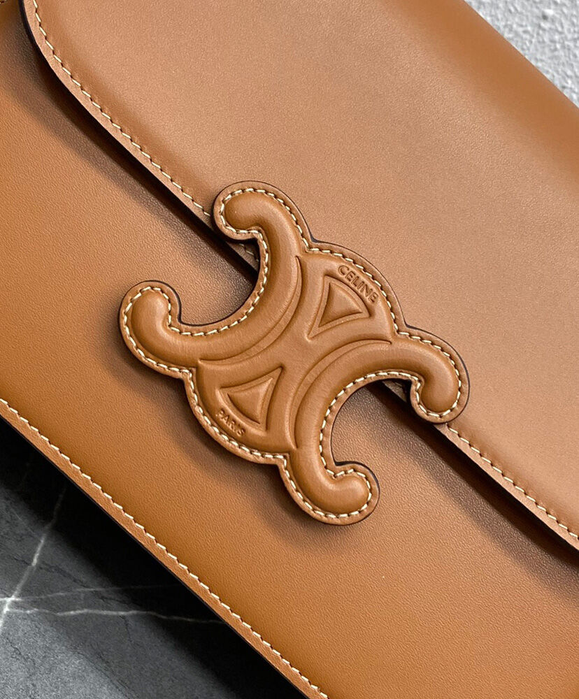 Celine Classique Cuir Triomphe Bag In Natural Calfskin Coffee1:1High-quality replica