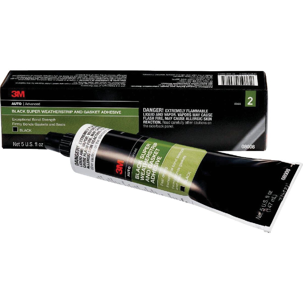 3M 5 Oz. Black Super Weatherstrip & Gasket Adhesive