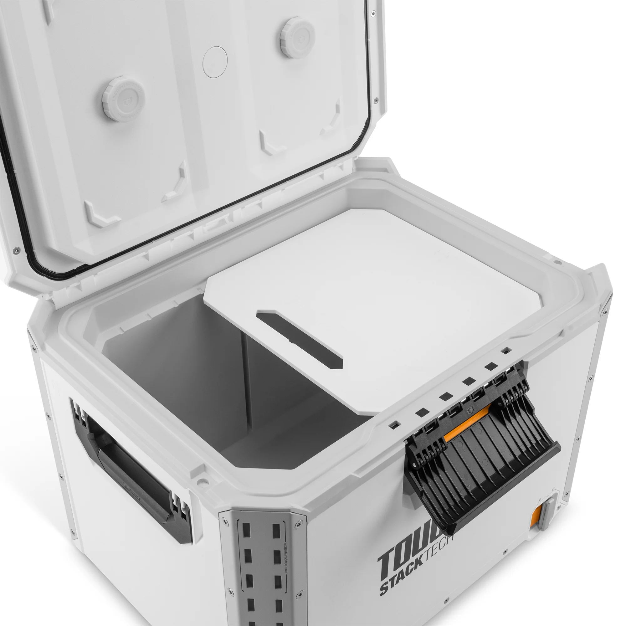 ToughBuilt StackTech Compact Cooler, Stackable 16 Quart Hard Shell Ice Chest, White - Image 16