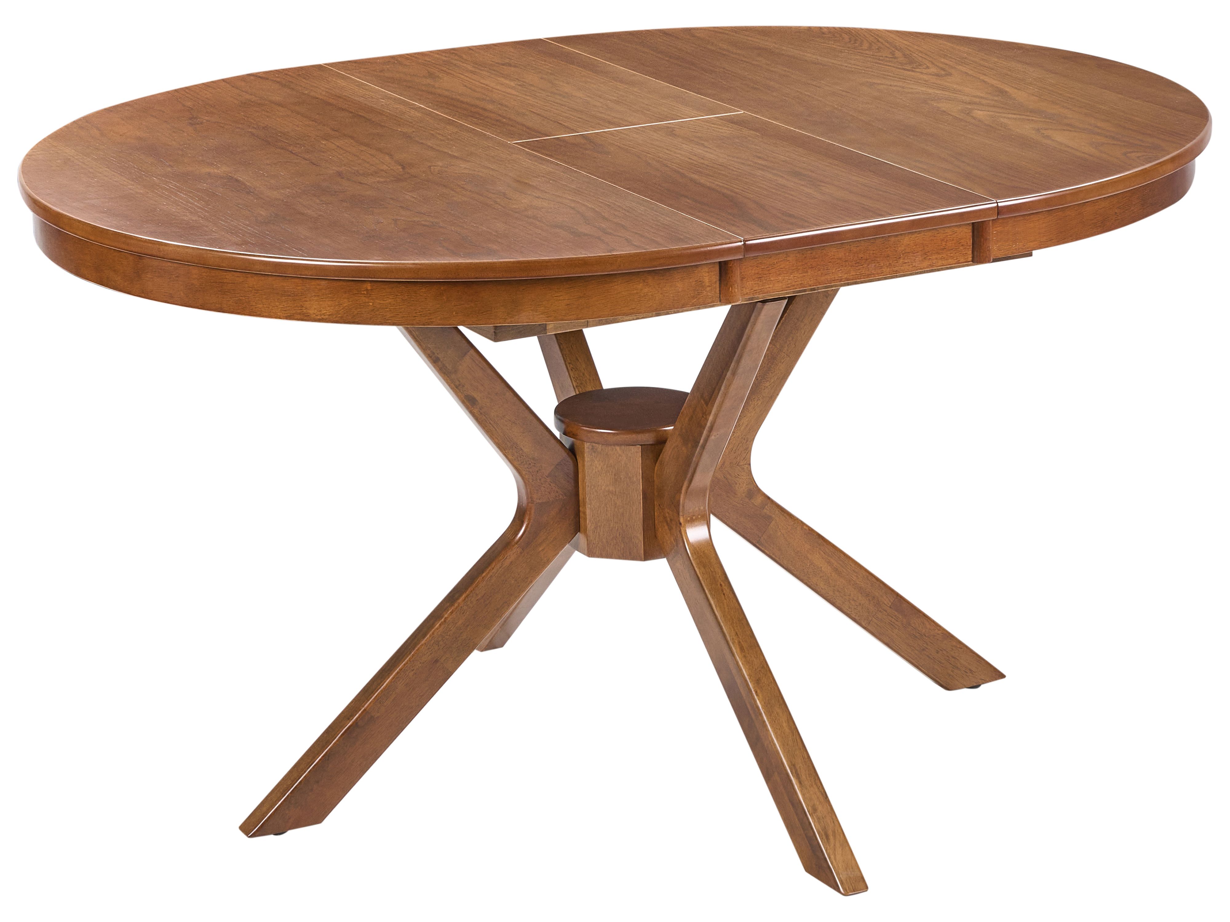 Extending Dining Table TYMIS Dark Oak 107/137 cm 107 cm
