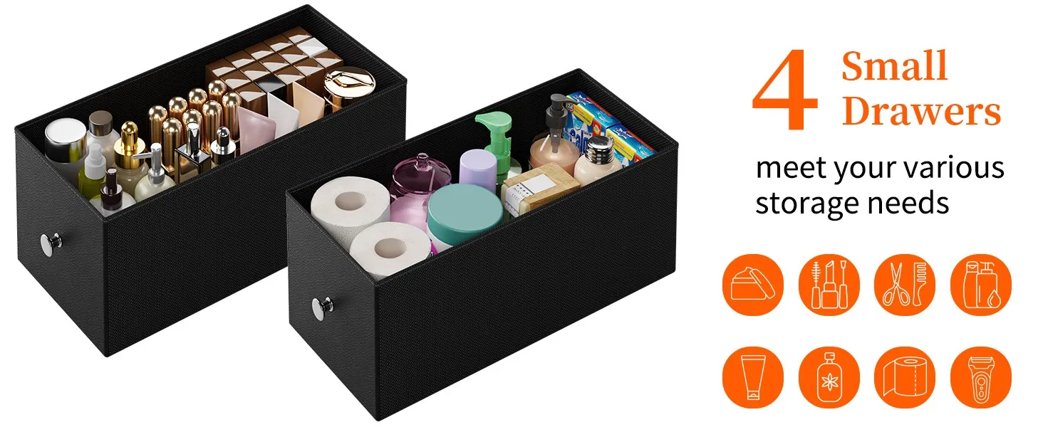 4 Small Fabric Drawers Meet Various Storage Needs
