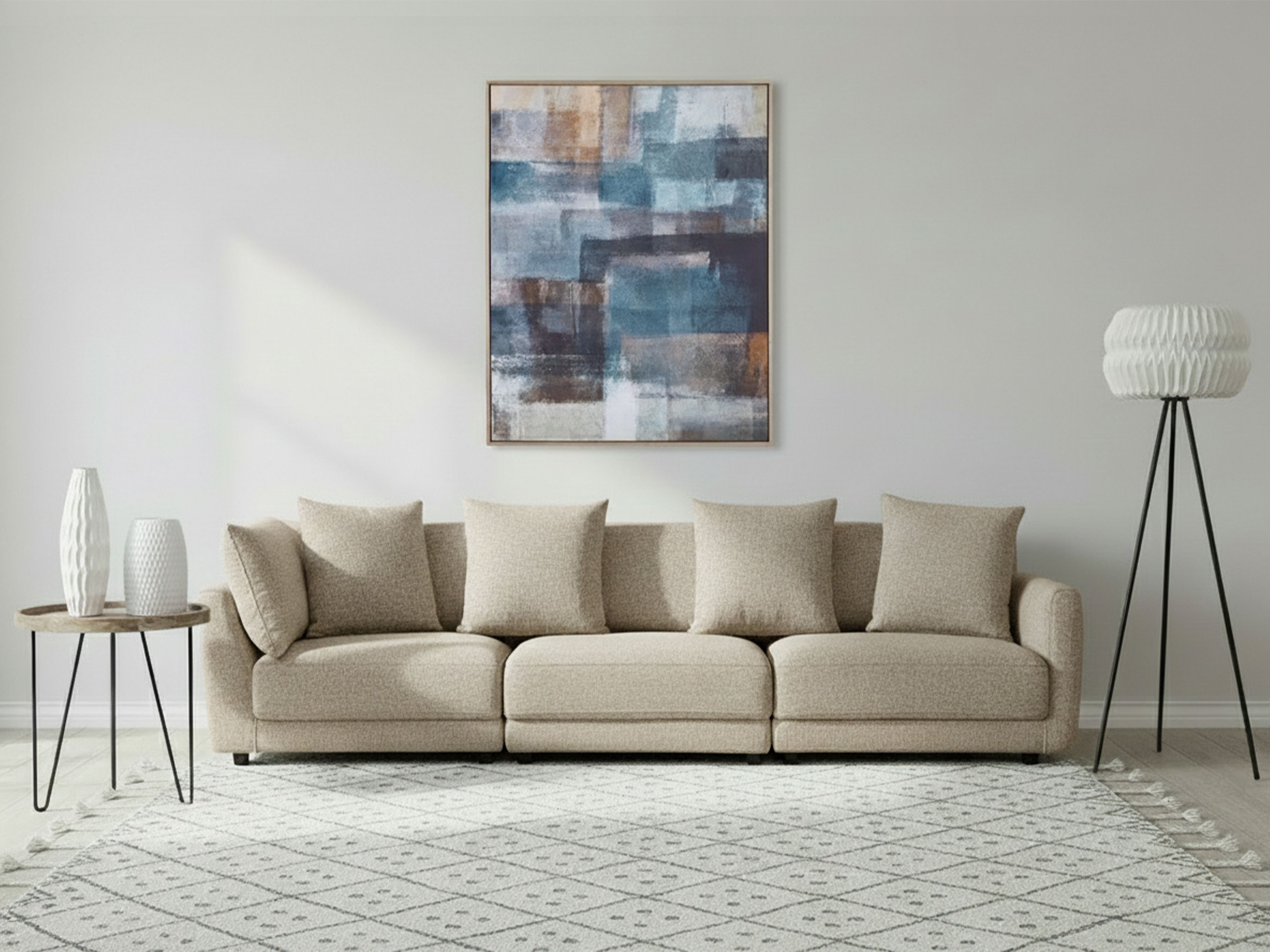 Sofa 3 Seater SIGTUNA Fabric Beige