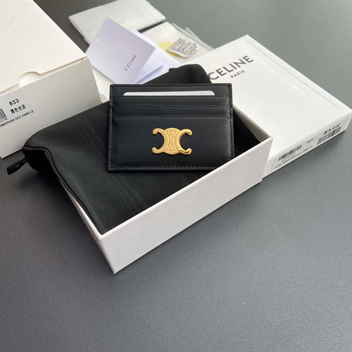 CELINE TRIOMPHE shiny cow leather card holder