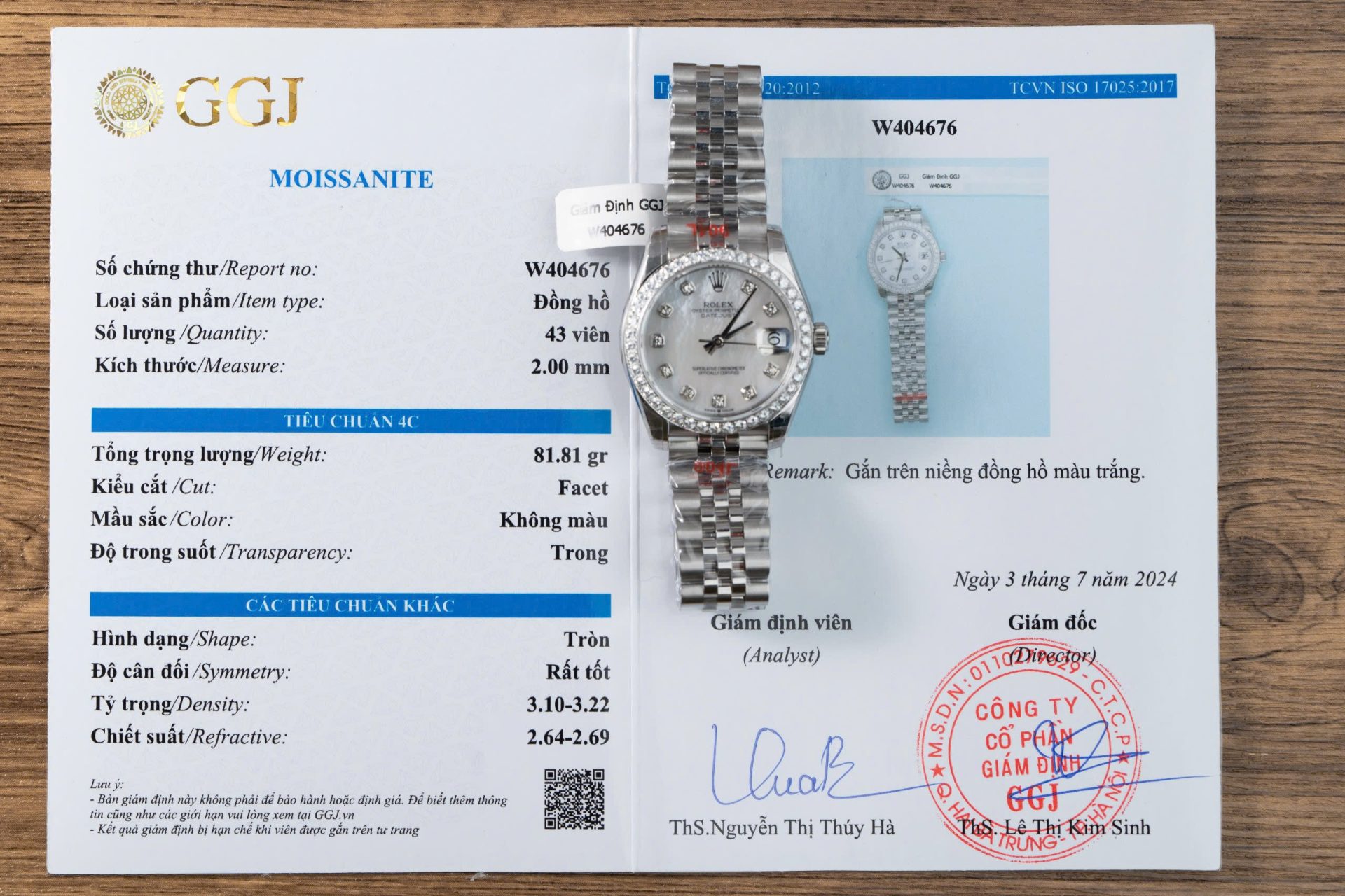 Rolex DateJust Replica Watch Mother Of Pearl Dial With Moissanite Bezel 31mm - Top club
