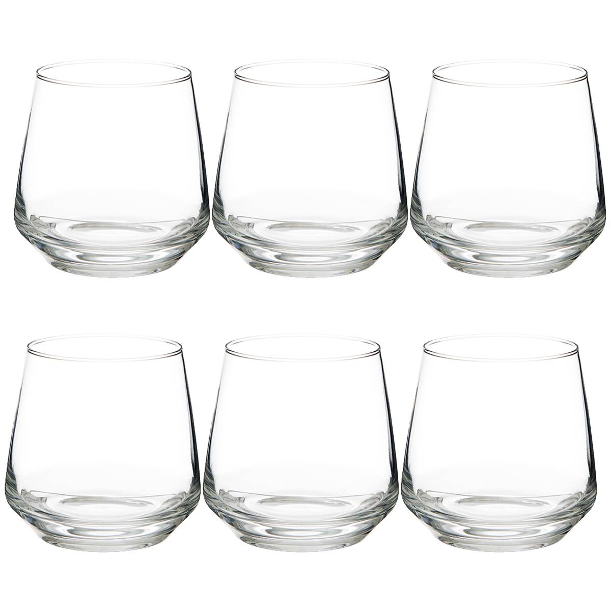 Set of 6 tall tumblers "Elaya" 480 ml, Transparent