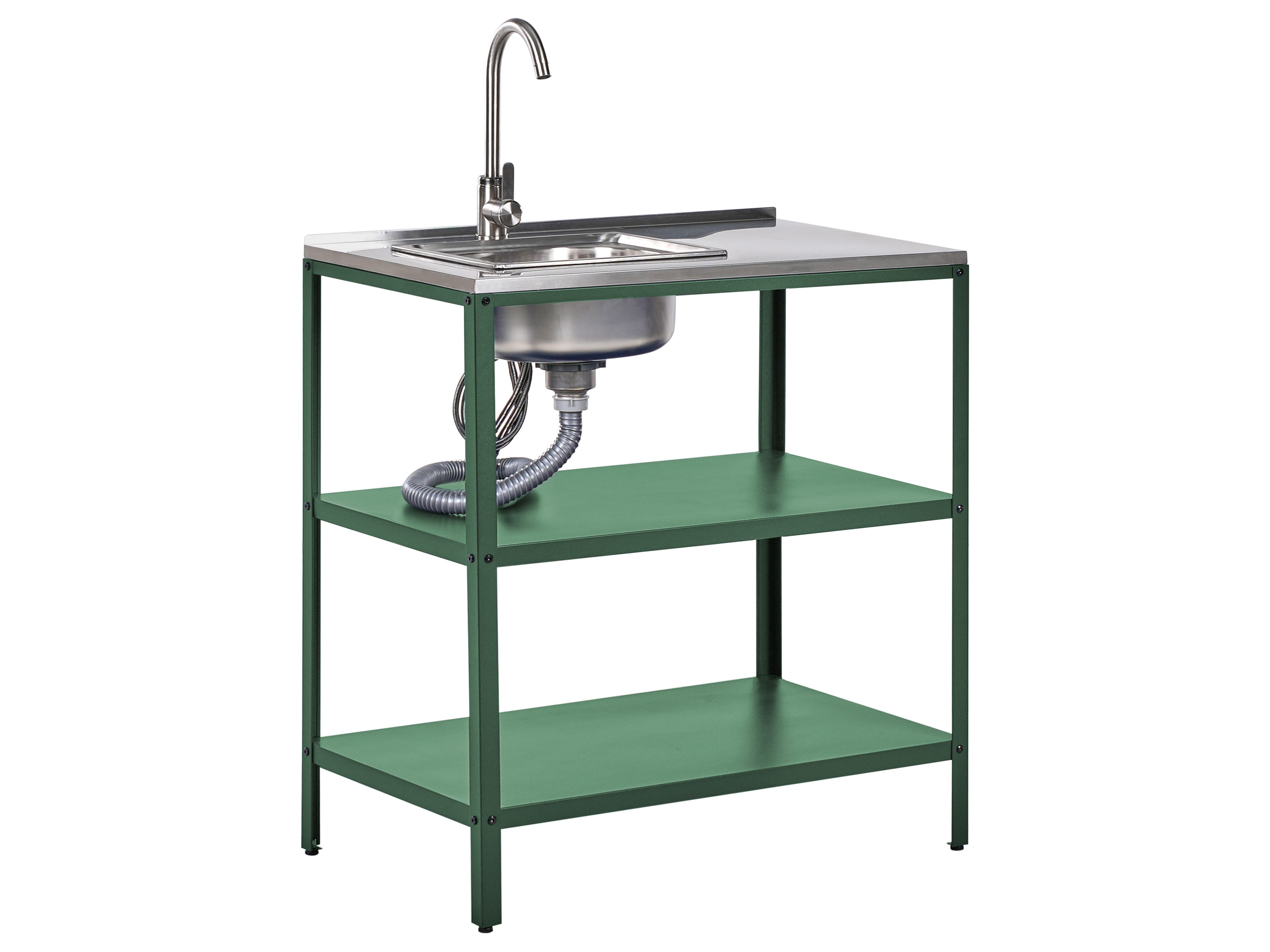 Outdoor Kitchen Island with Sink VILAMA Green