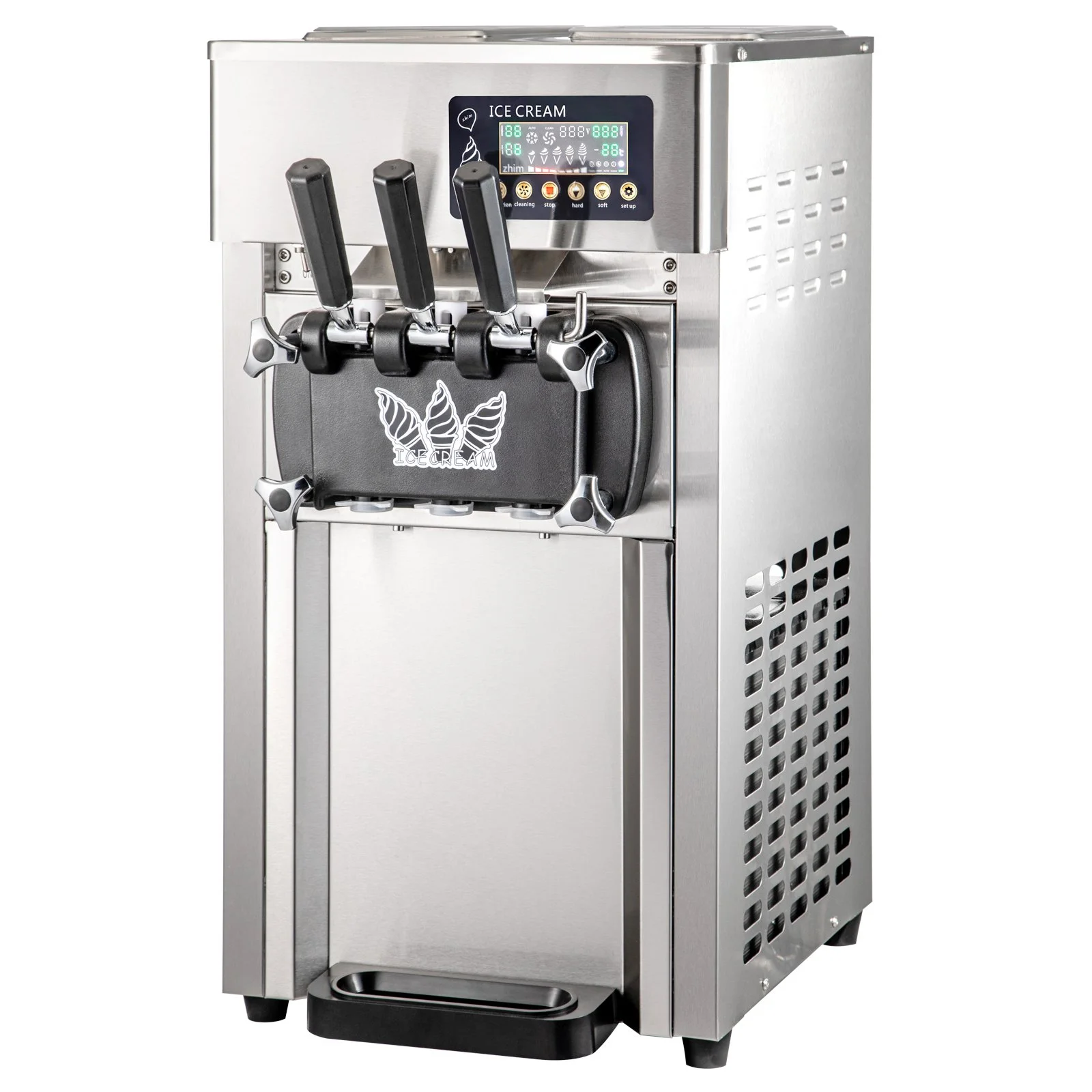 SIHAO 1200W Commercial Ice Cream Machine Countertop 18L/H Soft Serve Ice Cream Maker with LED Display - Image 7