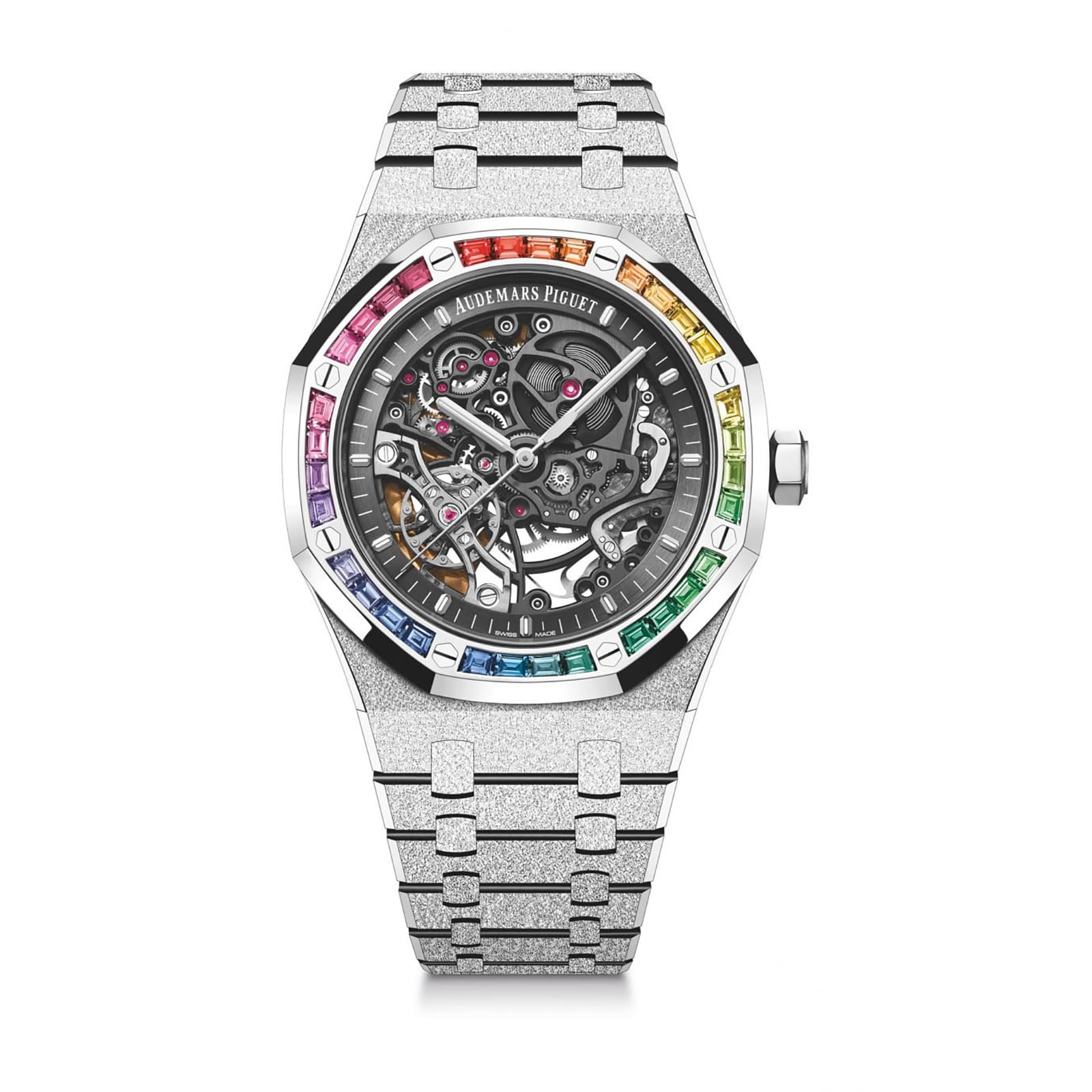 Audemars Piguet Replica Watch Royal Oak Frosted Gold Double Balance Wheel Openworked(1:1 replica) - Top club