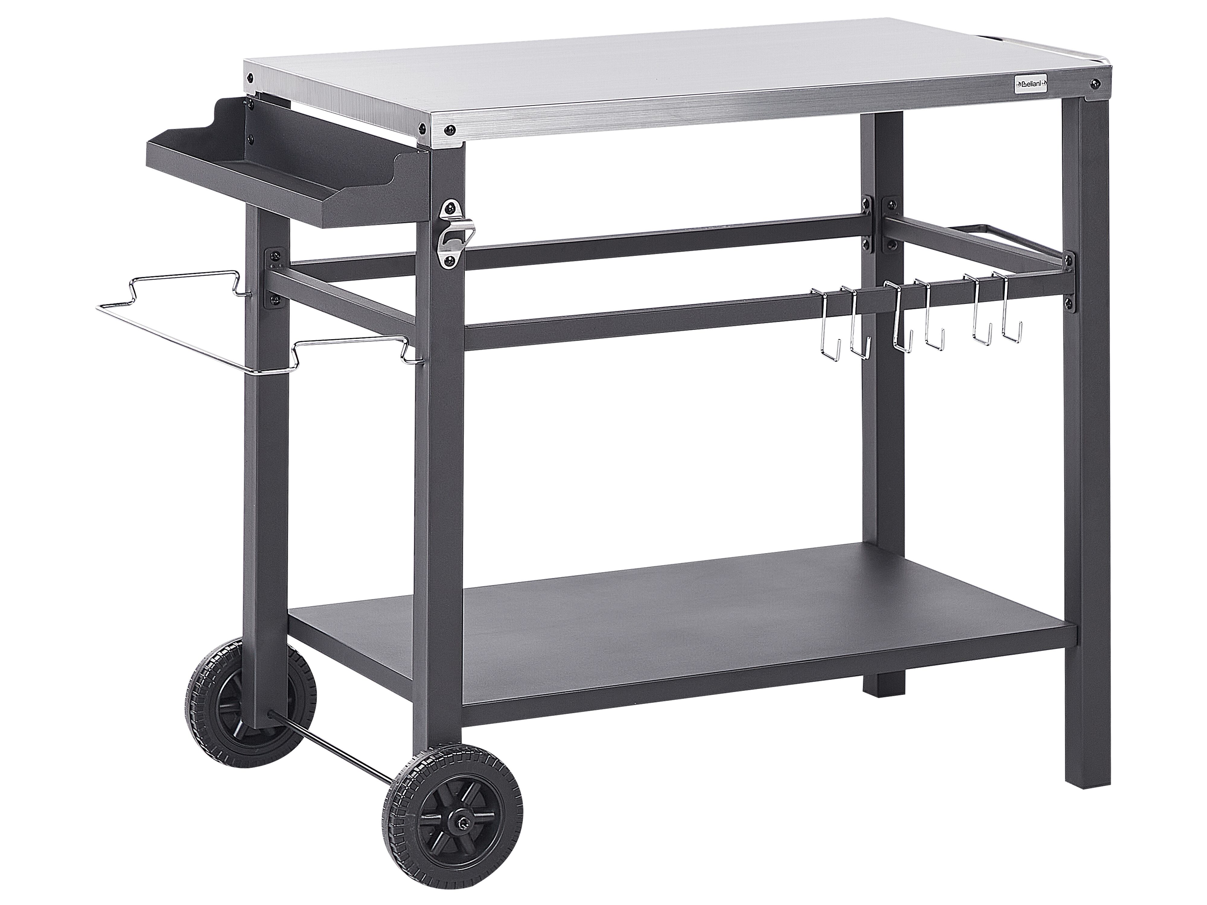 Garden Serving Trolley SPIAZZI Metal Black