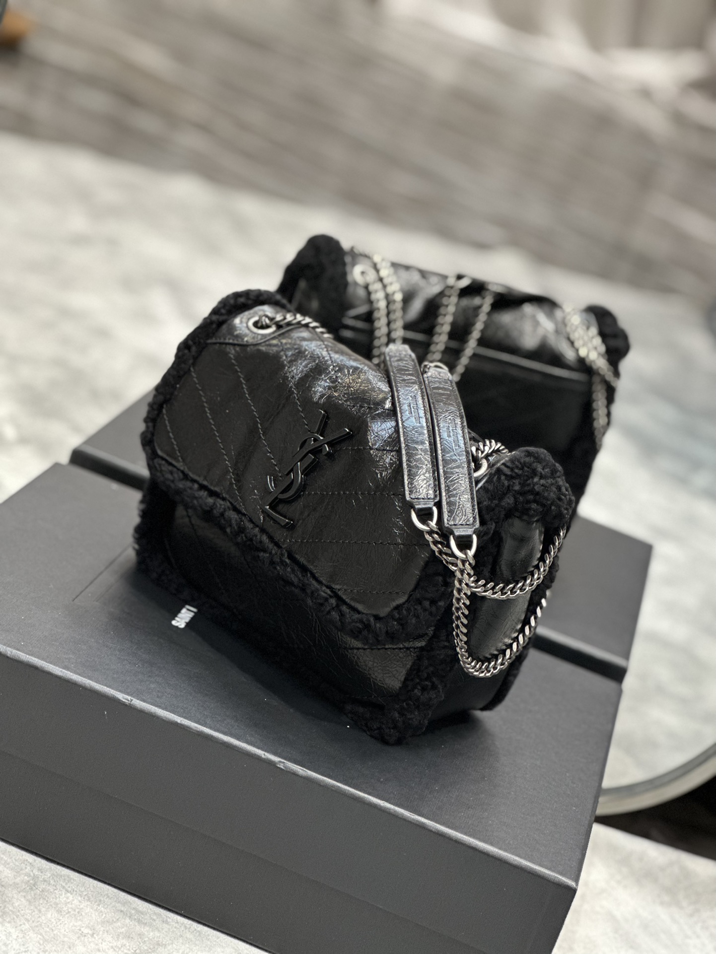 NIKI BABY CHAIN BAG IN CROCODILE-EMBOSSED LEATHER1:1High-quality replica