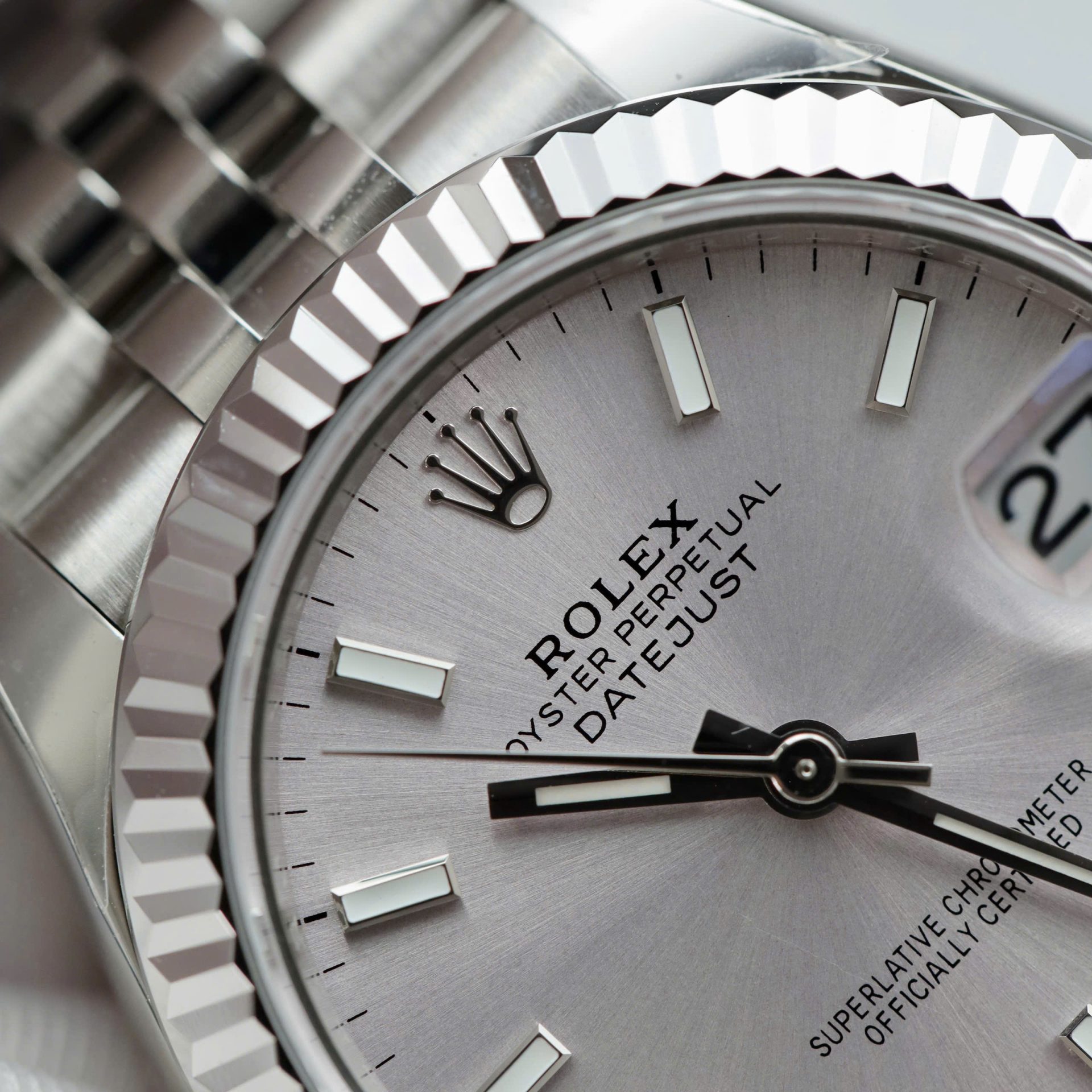 Rolex DateJust Replica Watches Sillver Dial Jubilee Strap THB Factory 31mm - Elite Watch Atelier