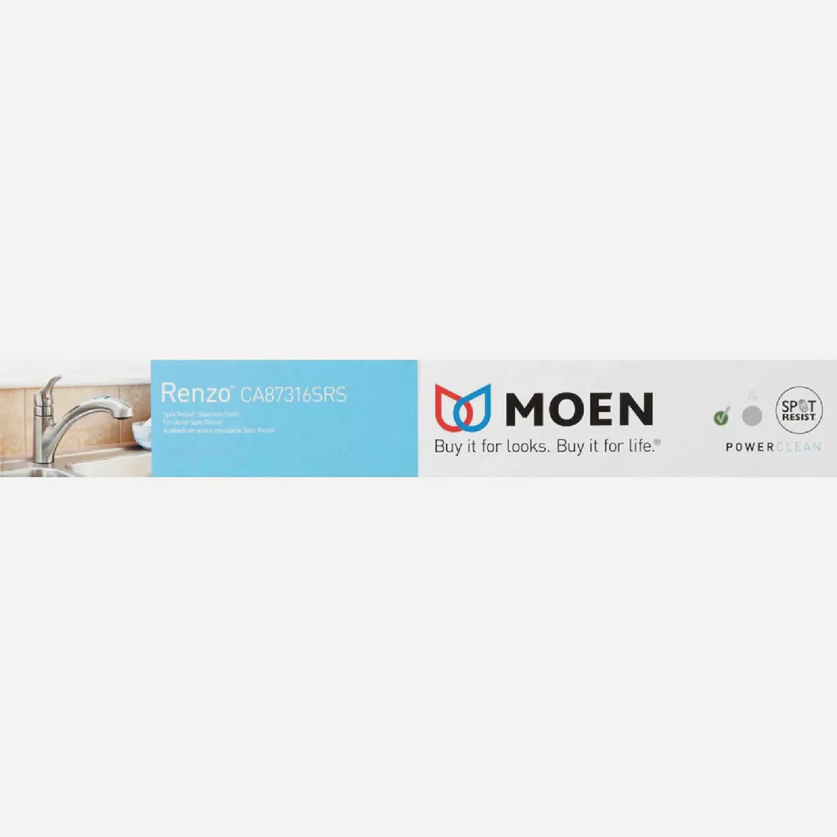 Moen Renzo 1-Handle Lever Pull-Out Kitchen Faucet, Stainless Steel