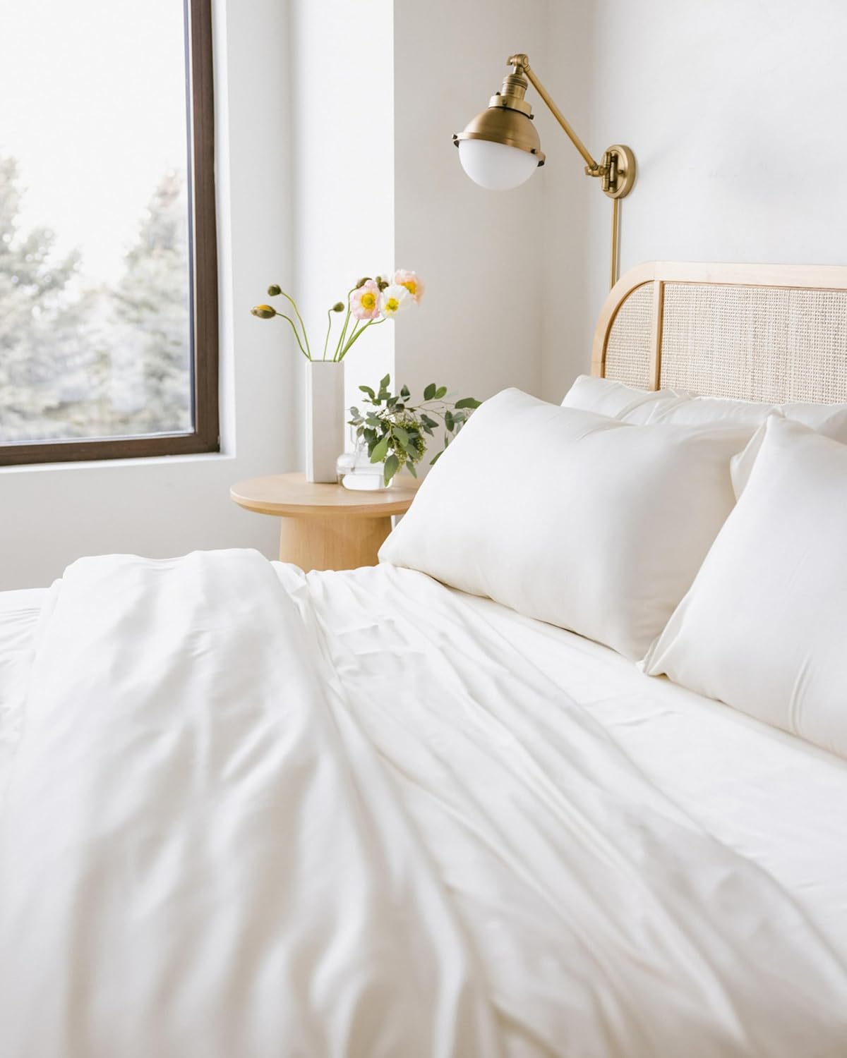 Cozy Earth Luxury Bed Sheet Set - 100% Viscose from Bamboo Fabric, Ultra-Soft & Breathable, Fits Regular & Deep Pocket Mattresses up to 20