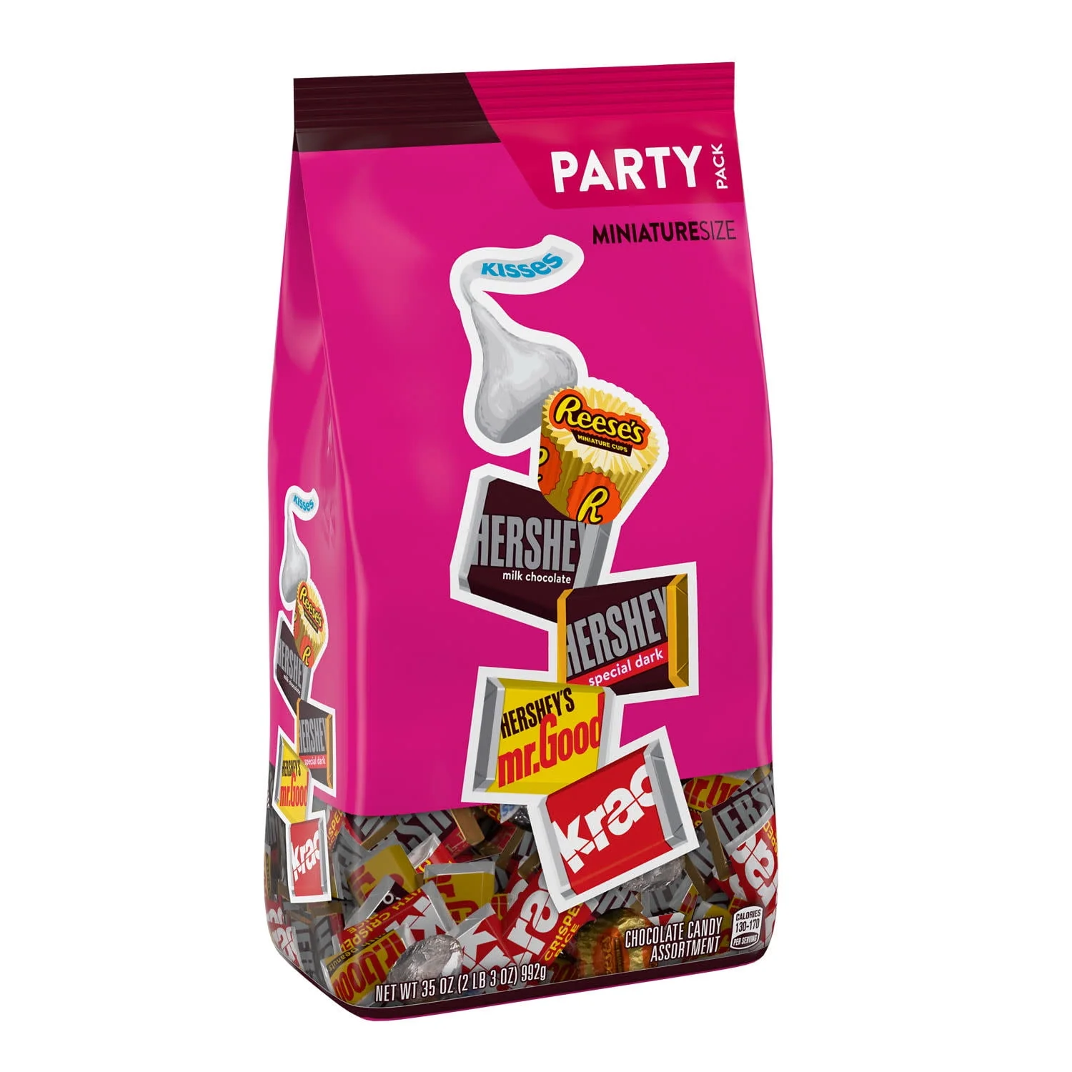 Hershey's and Reese's Assorted Chocolate Flavored, Halloween Candy Party Pack, 35 oz