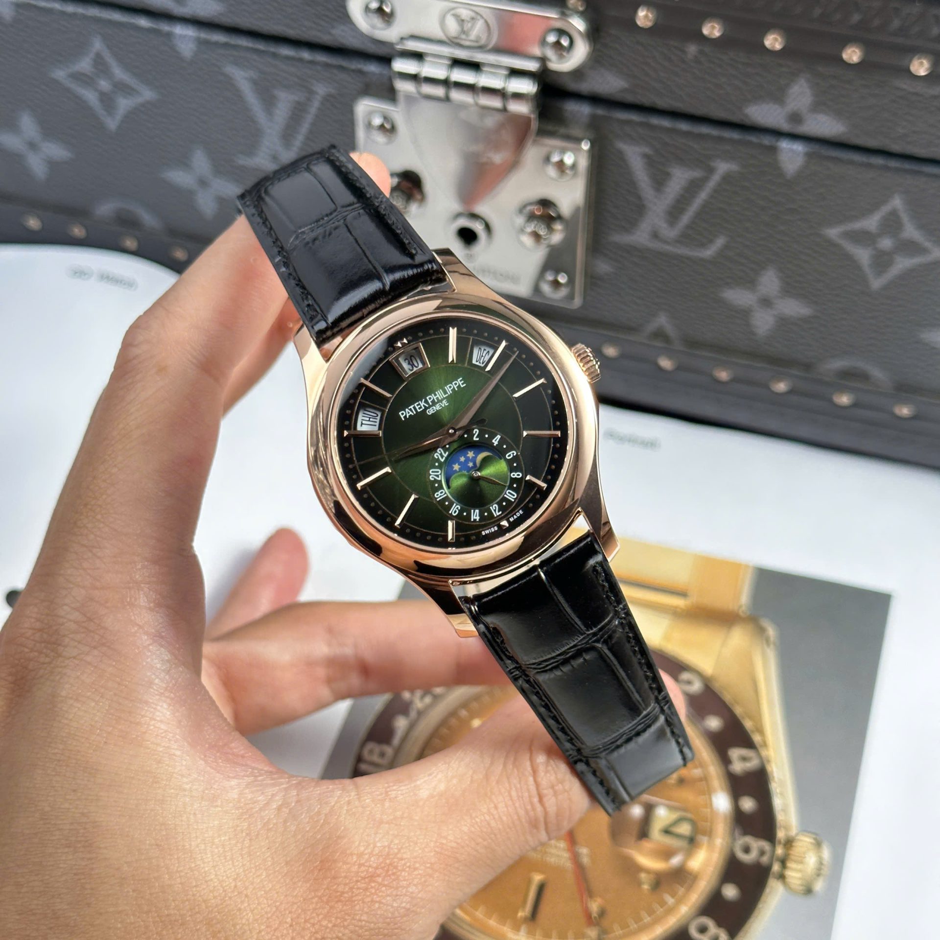Patek Philippe Replica Watch Complications 5205R Green Dial 40mm - Elite Watch Atelier